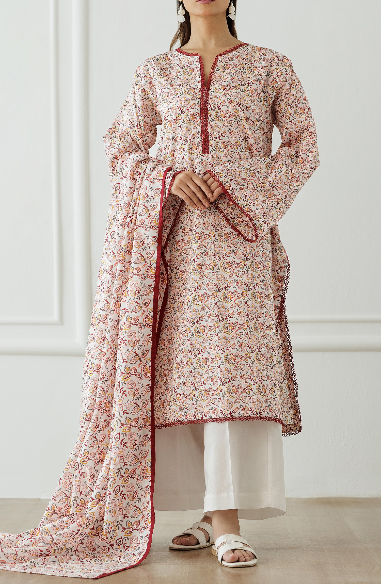 Stitched Printed Shirt Dupatta & Pant - 3 Piece - OTL-25-292