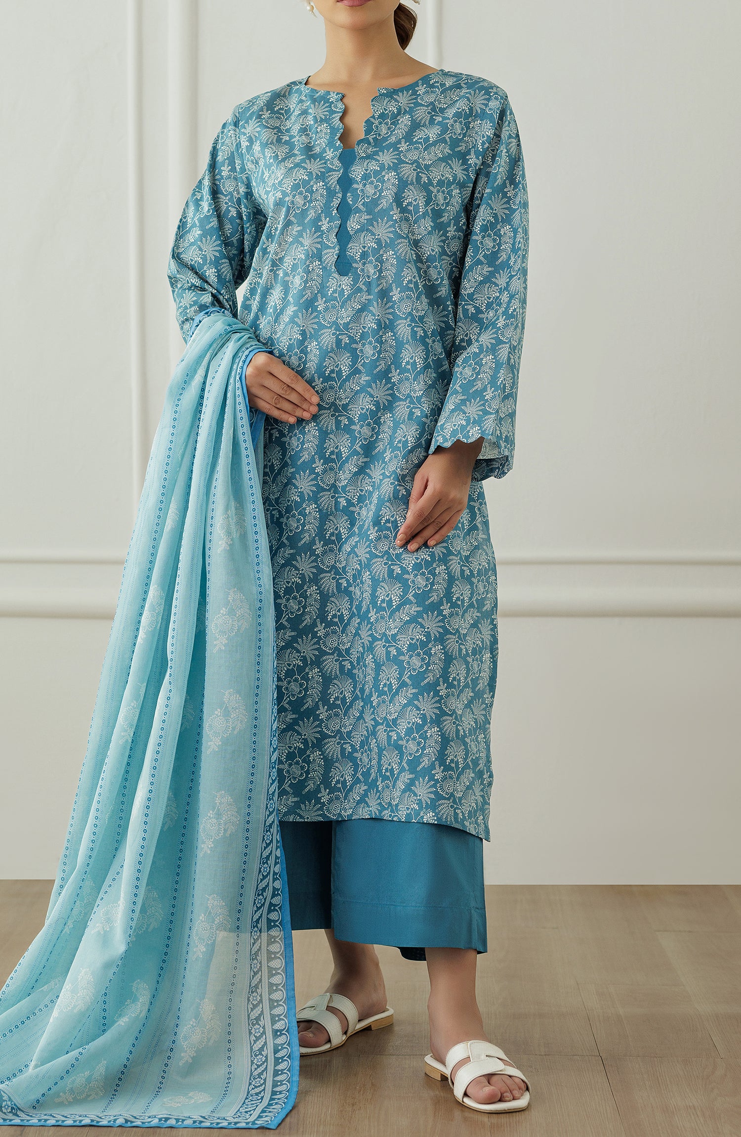 Stitched Printed Shirt Dupatta & Pant - 3 Piece - OTL-25-296