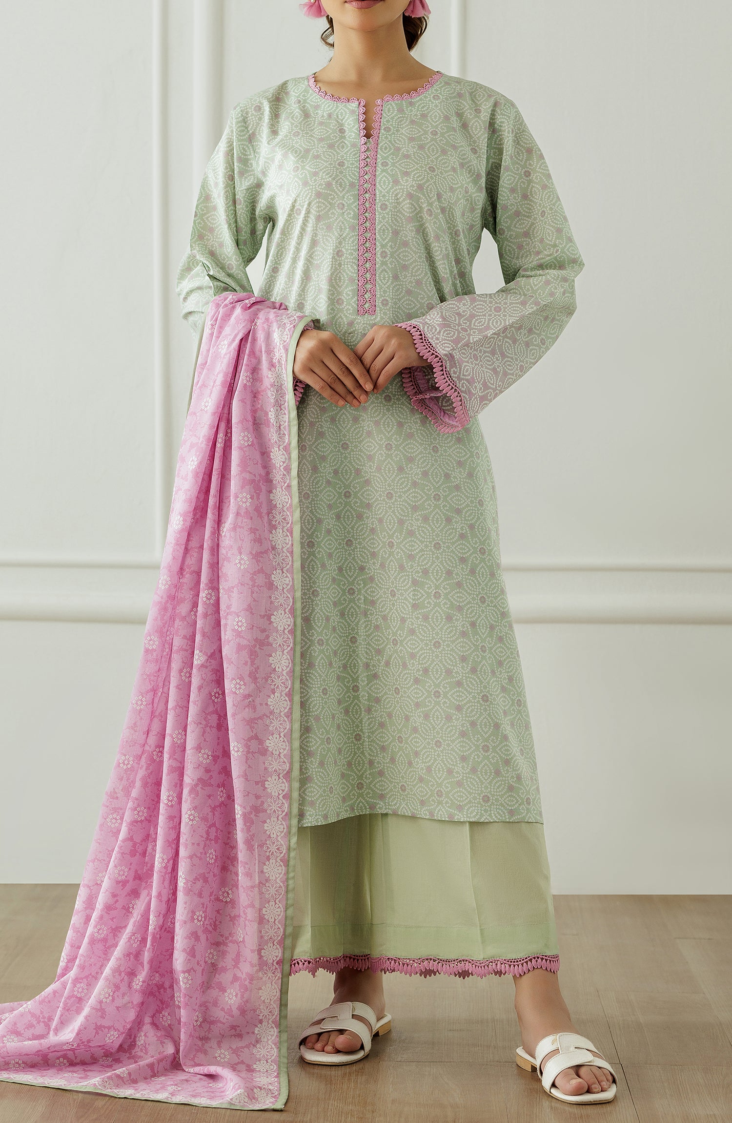 Stitched Printed Shirt Dupatta & Pant - 3 Piece - OTL-25-297