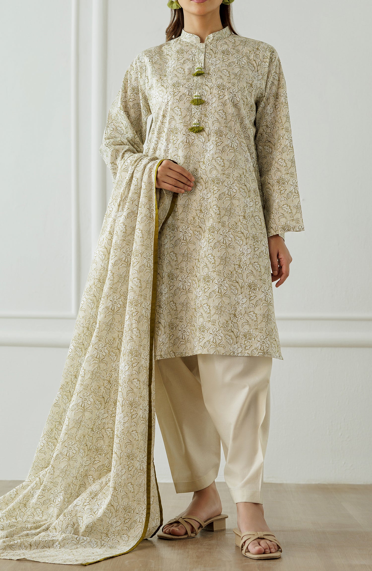 Stitched Printed Shirt Dupatta & Pant - 3 Piece - OTL-25-298