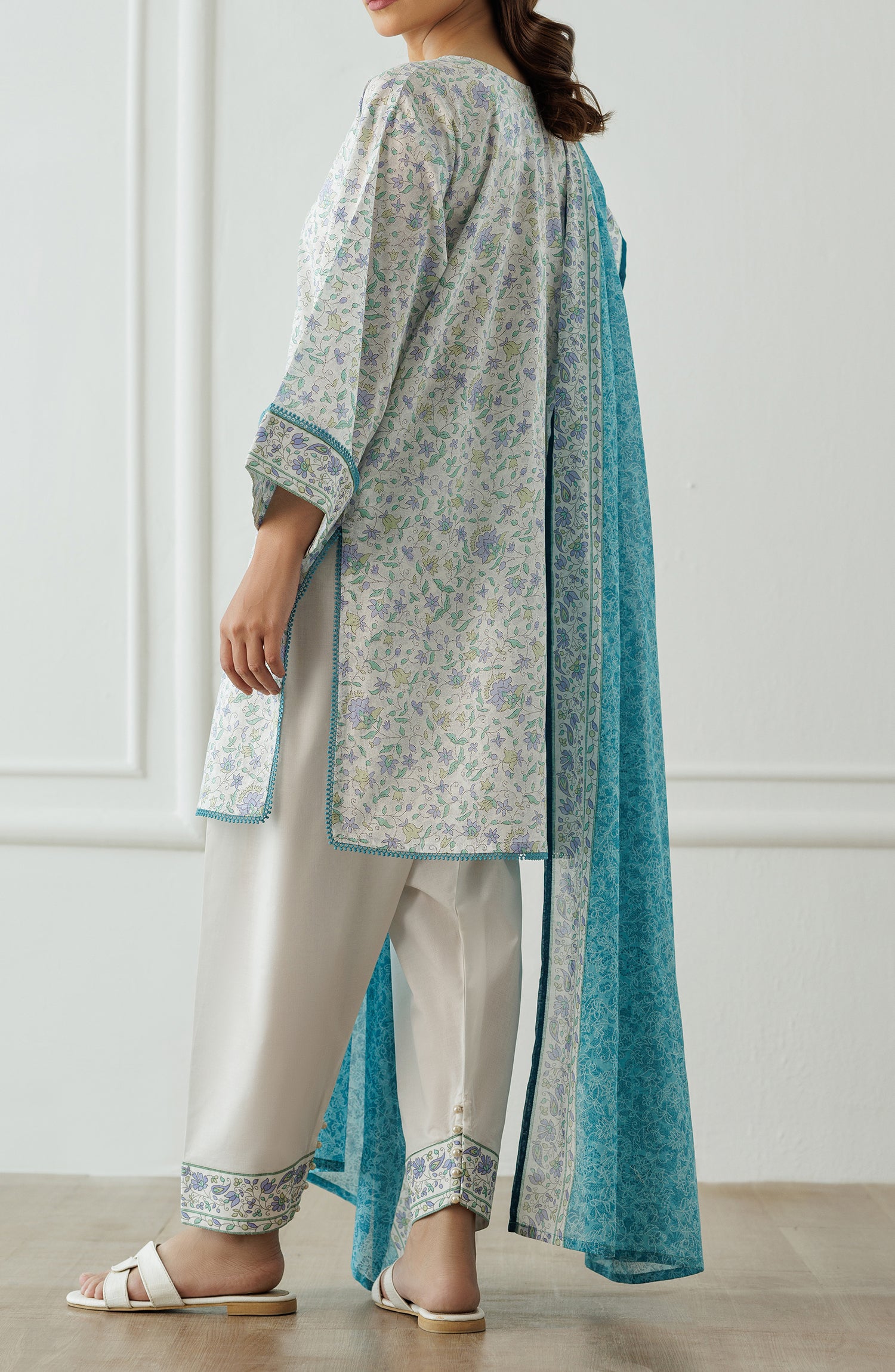 Stitched Printed Shirt Dupatta & Pant - 3 Piece - OTL-25-299