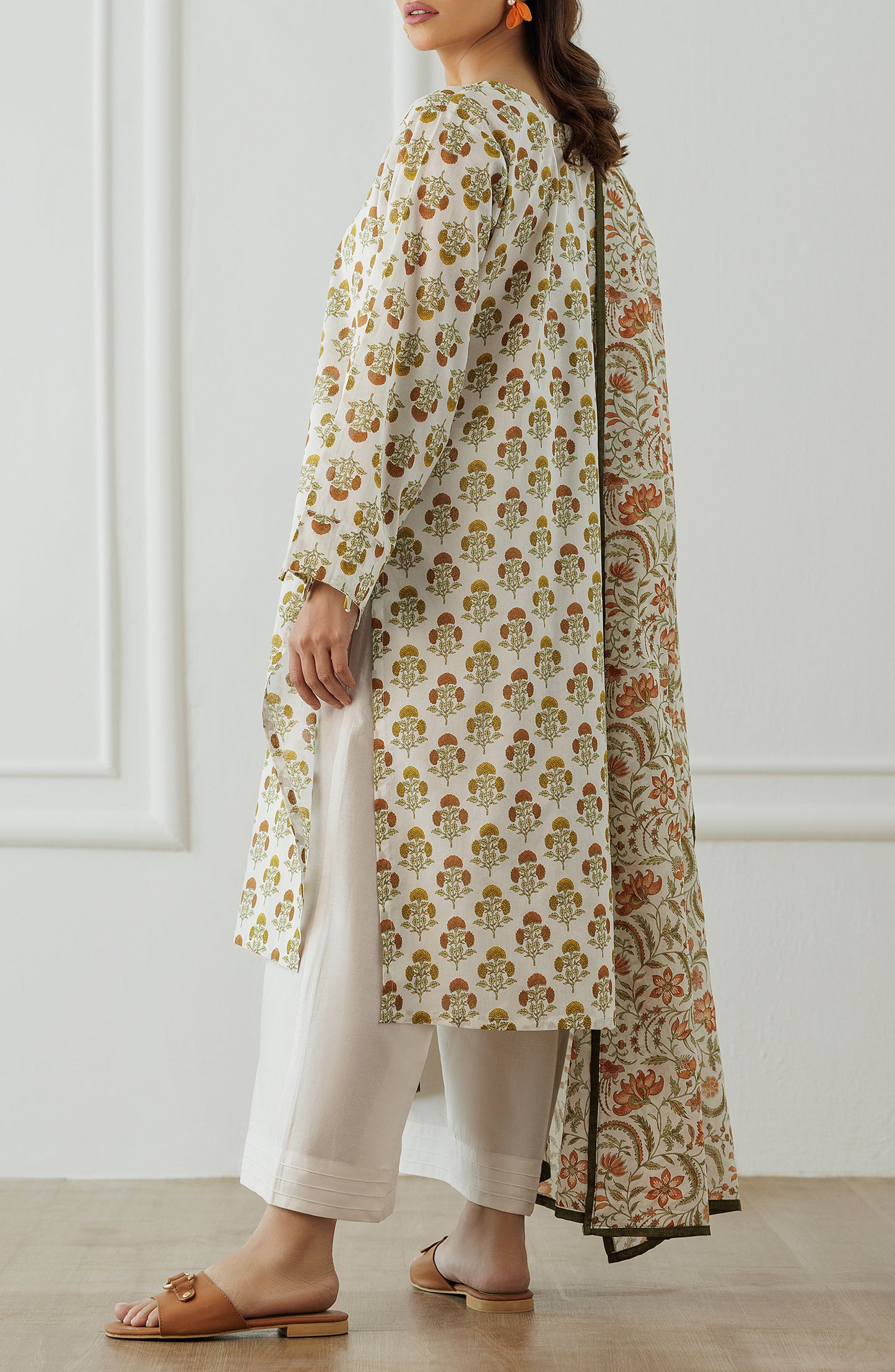 Unstitched Printed Shirt Dupatta & Pant - 3 Piece - OTL-25-405