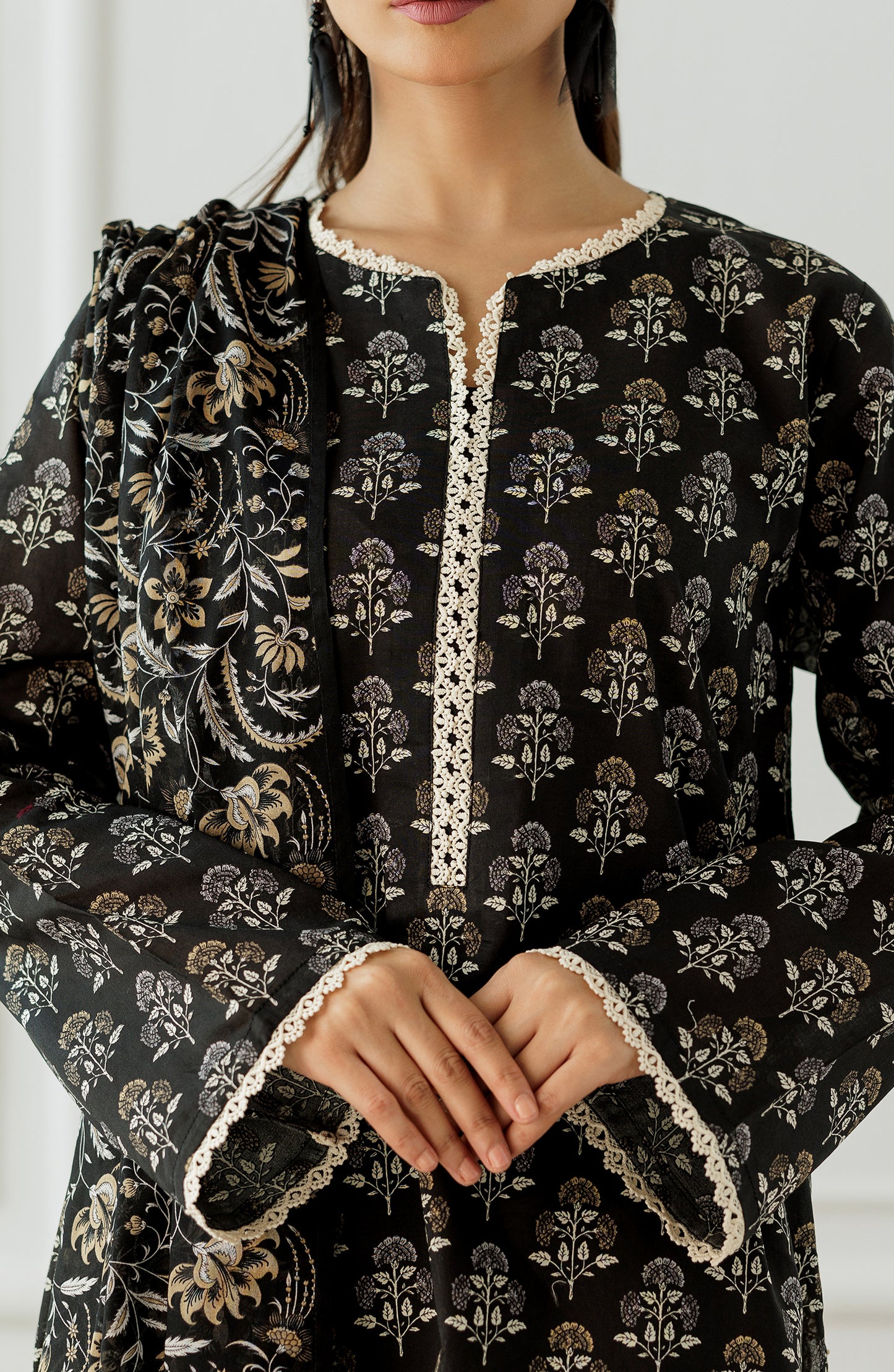 Unstitched Printed Shirt Dupatta & Pant - 3 Piece - OTL-25-406