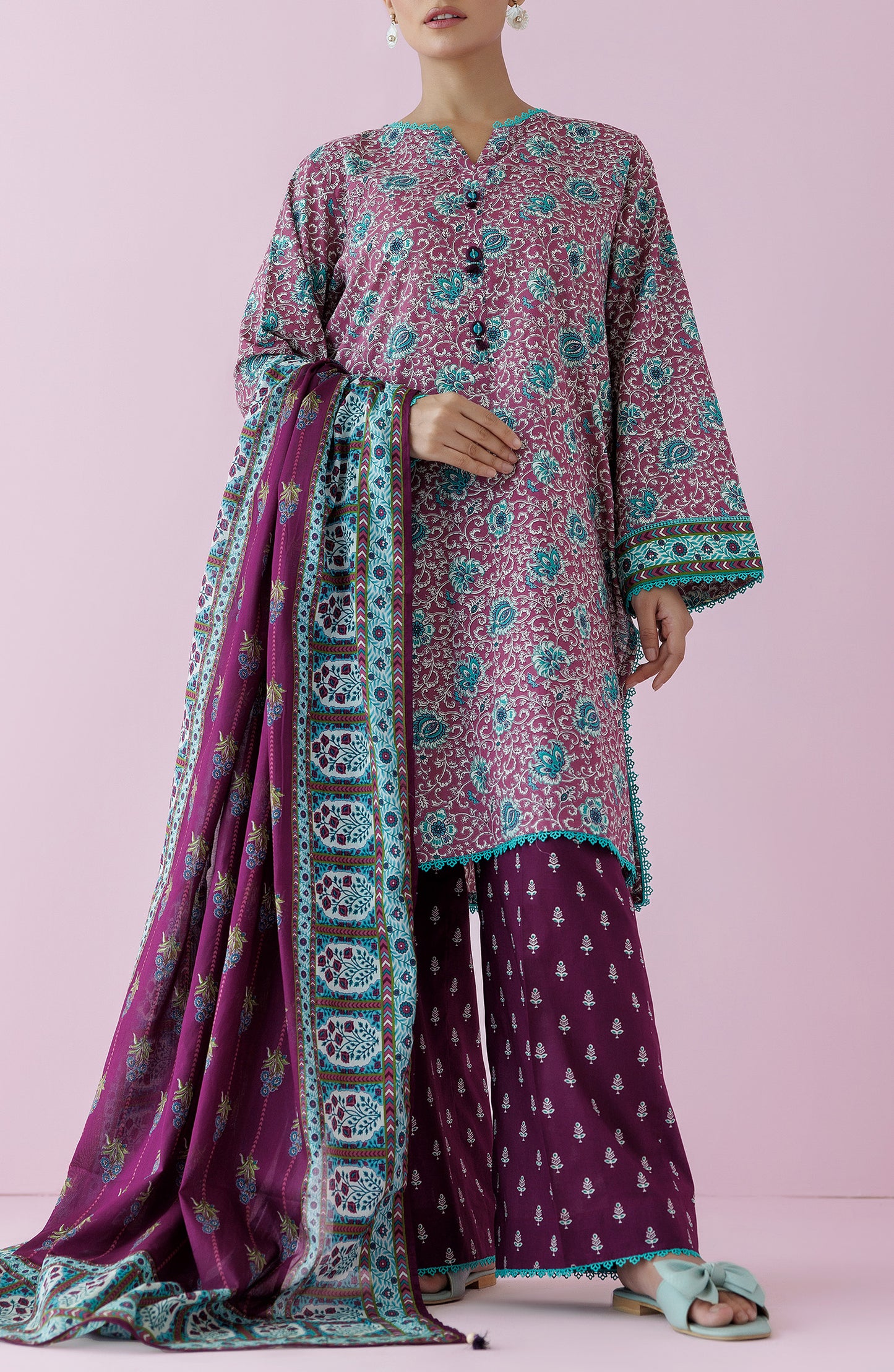 Stitched | 3 Piece | Printed Lawn | OTL-24-363