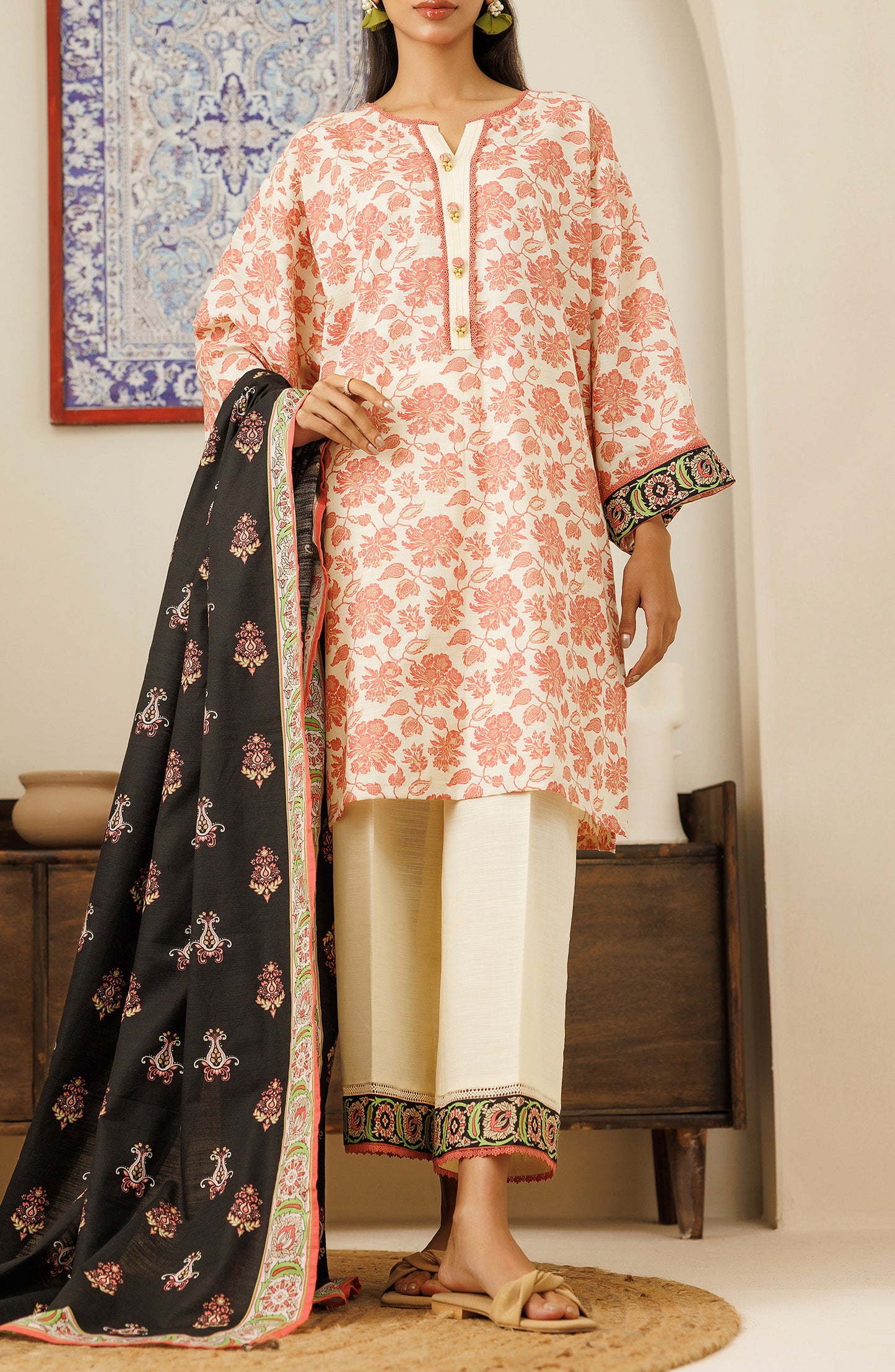 Stitched | 3 Piece | Printed Khaddar | OTL-24-425