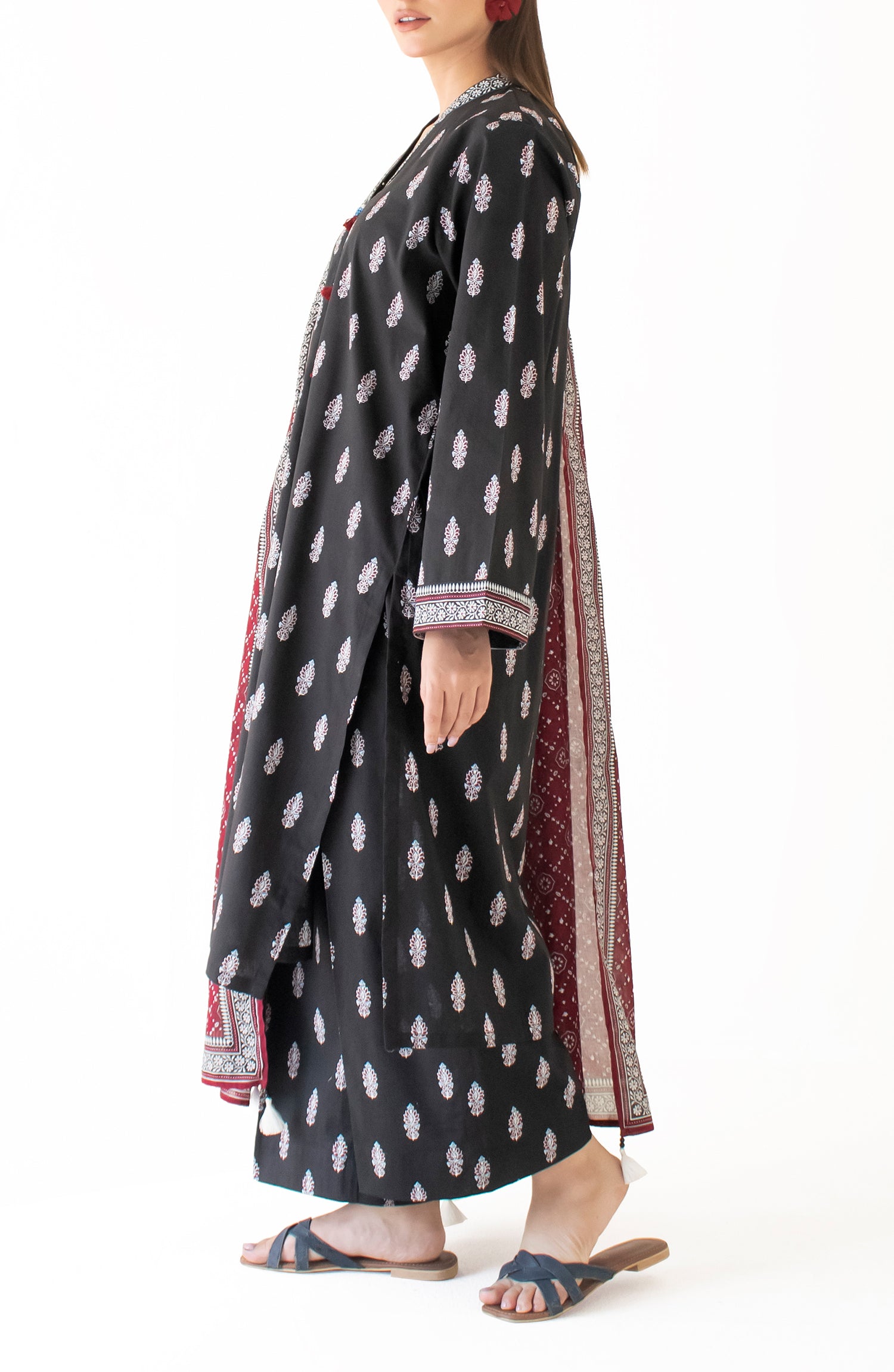 Unstitched Shirt & Dupatta with Printed Trouser - OTL-24-400