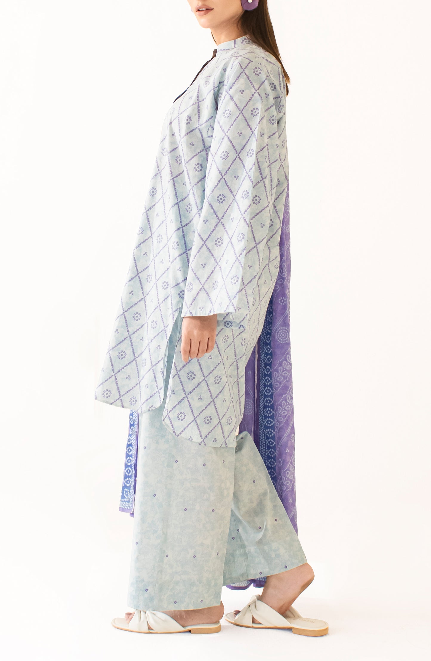 Unstitched Shirt & Dupatta with Printed Trouser - OTL-24-324