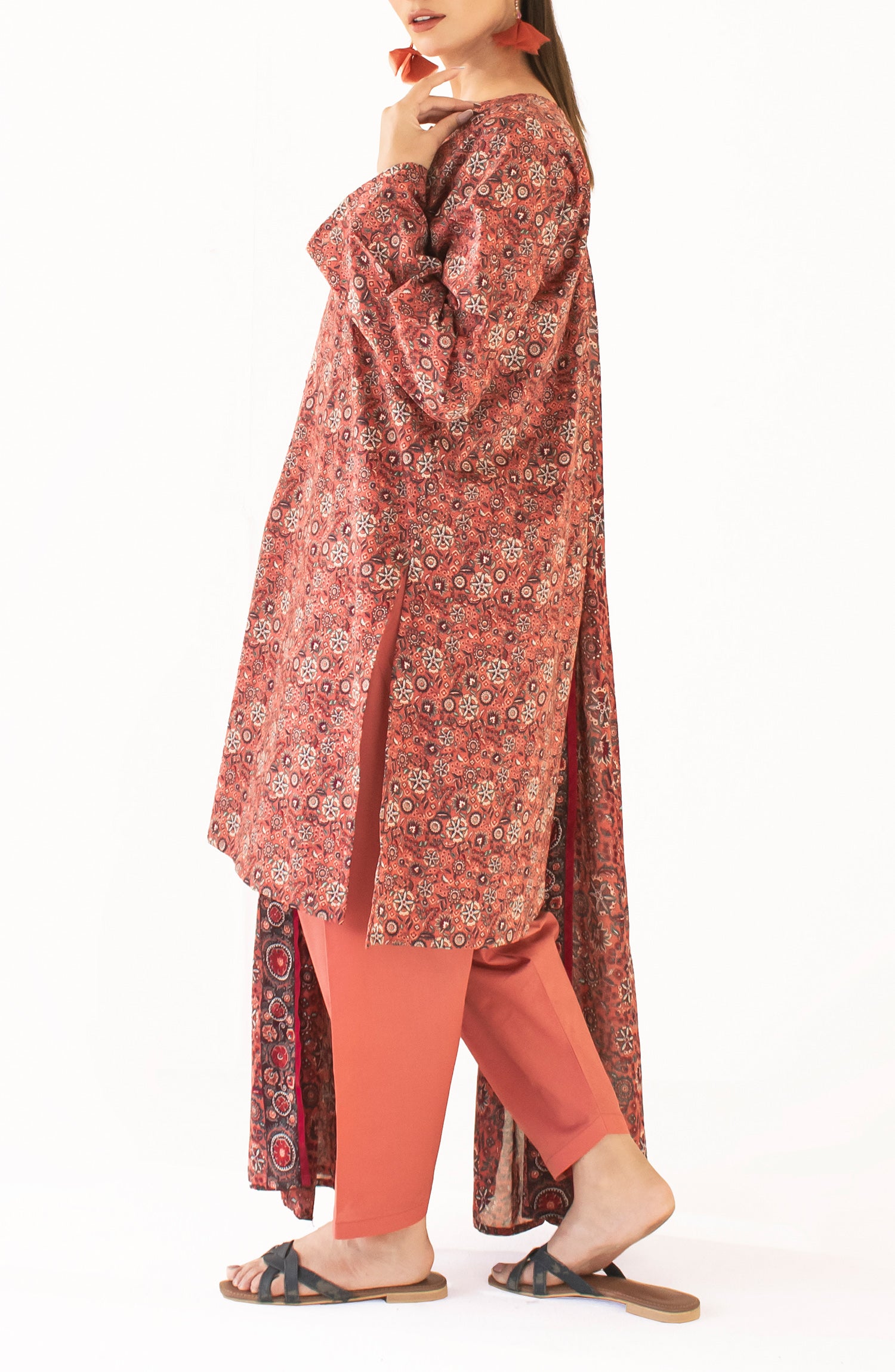 Unstitched Shirt & Dupatta with Plain Trouser - OTL-24-387