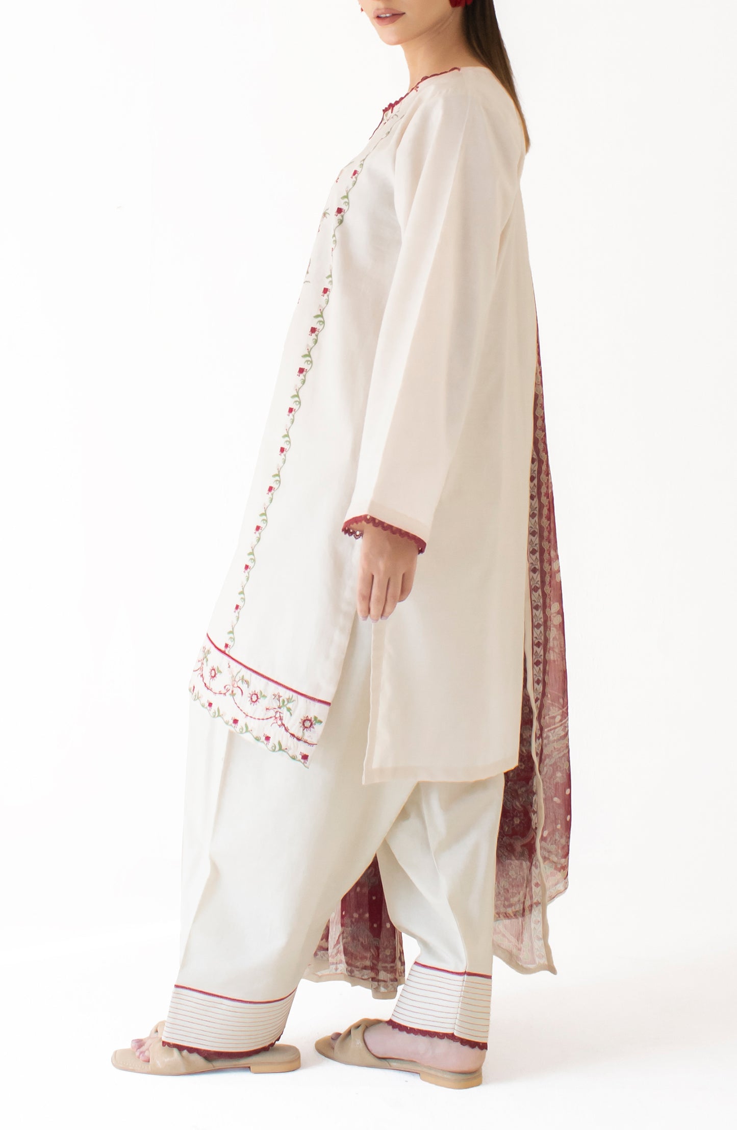 Unstitched Shirt & Dupatta with Dyed Trouser - OTL-24-358