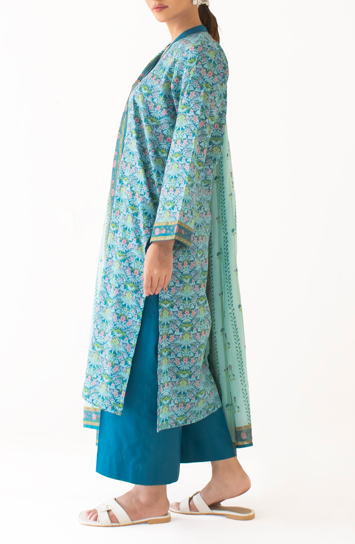 Unstitched Shirt & Dupatta with Plain Trouser - OTL-24-216