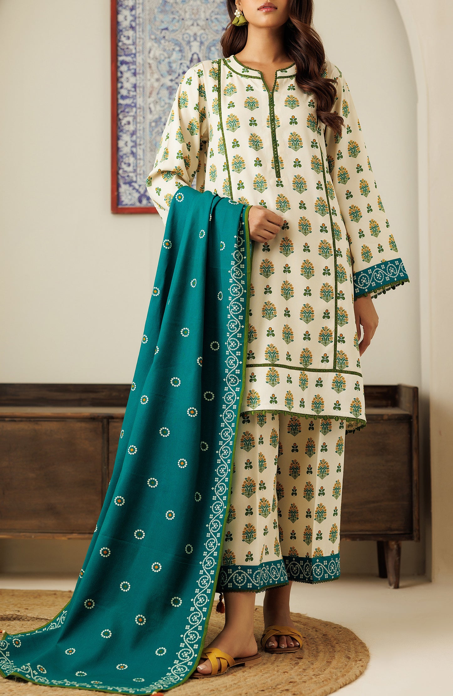 Unstitched | 3 Piece | Printed Linen | OTL-24-456