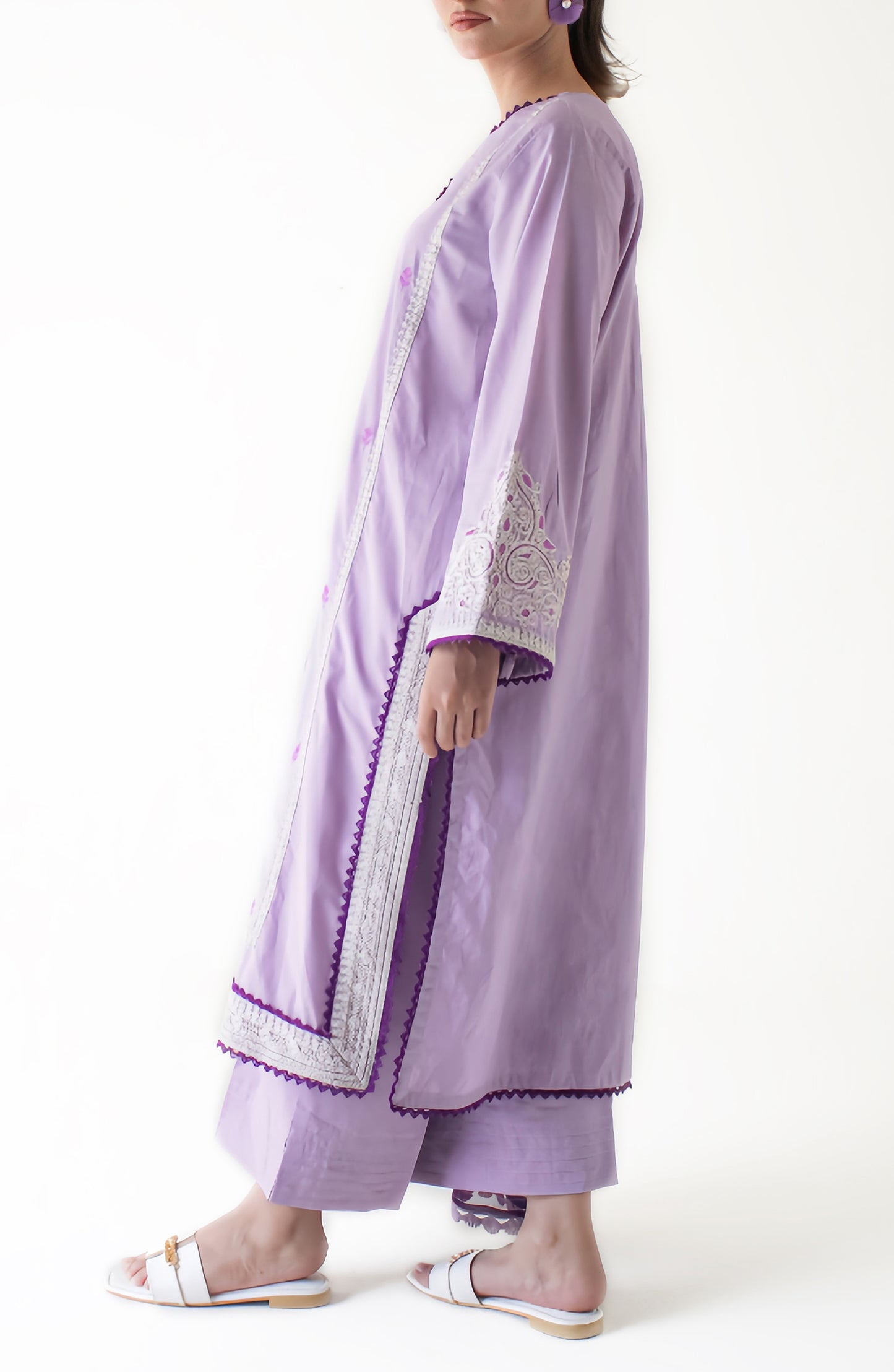 OTL-24-289/U LIGHT PURPLE LAWN Women UNSTITCHED SHIRT DUPATTA PANTS