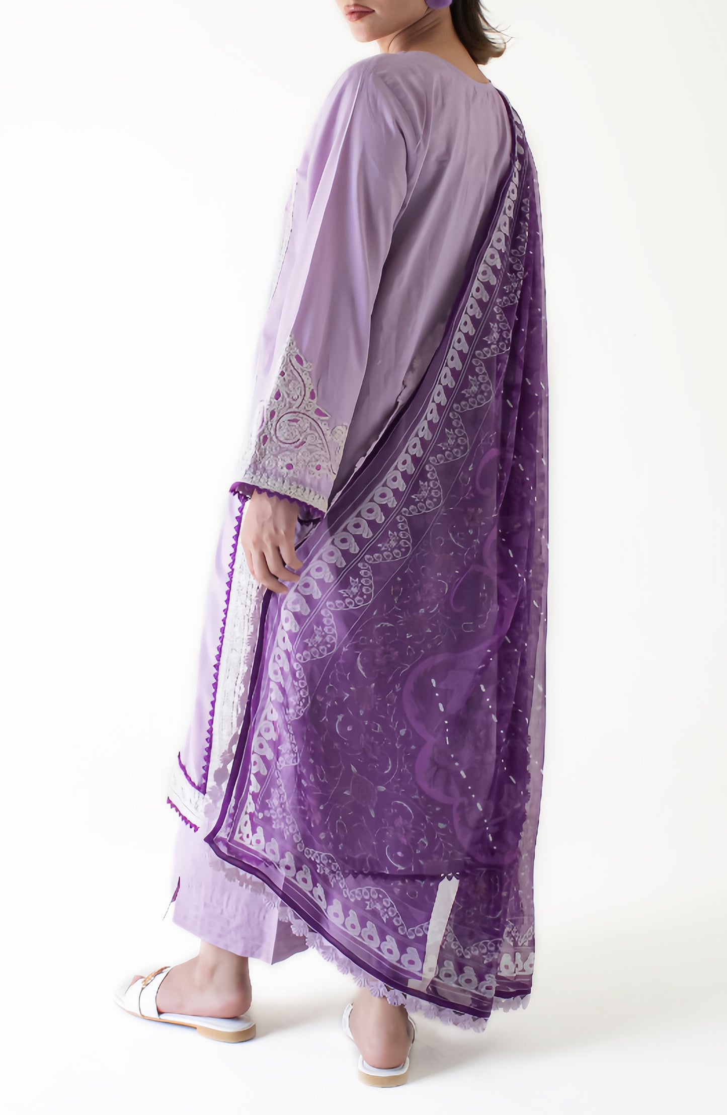 OTL-24-289/U LIGHT PURPLE LAWN Women UNSTITCHED SHIRT DUPATTA PANTS