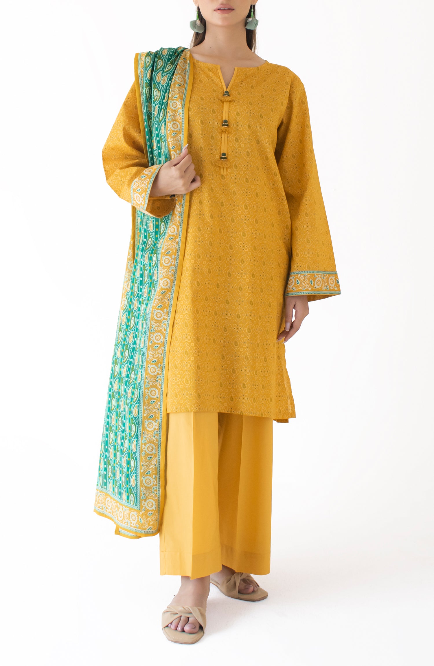 Stitched Printed Shirt Dupatta & Pant - 3 Piece - OTL-24-338