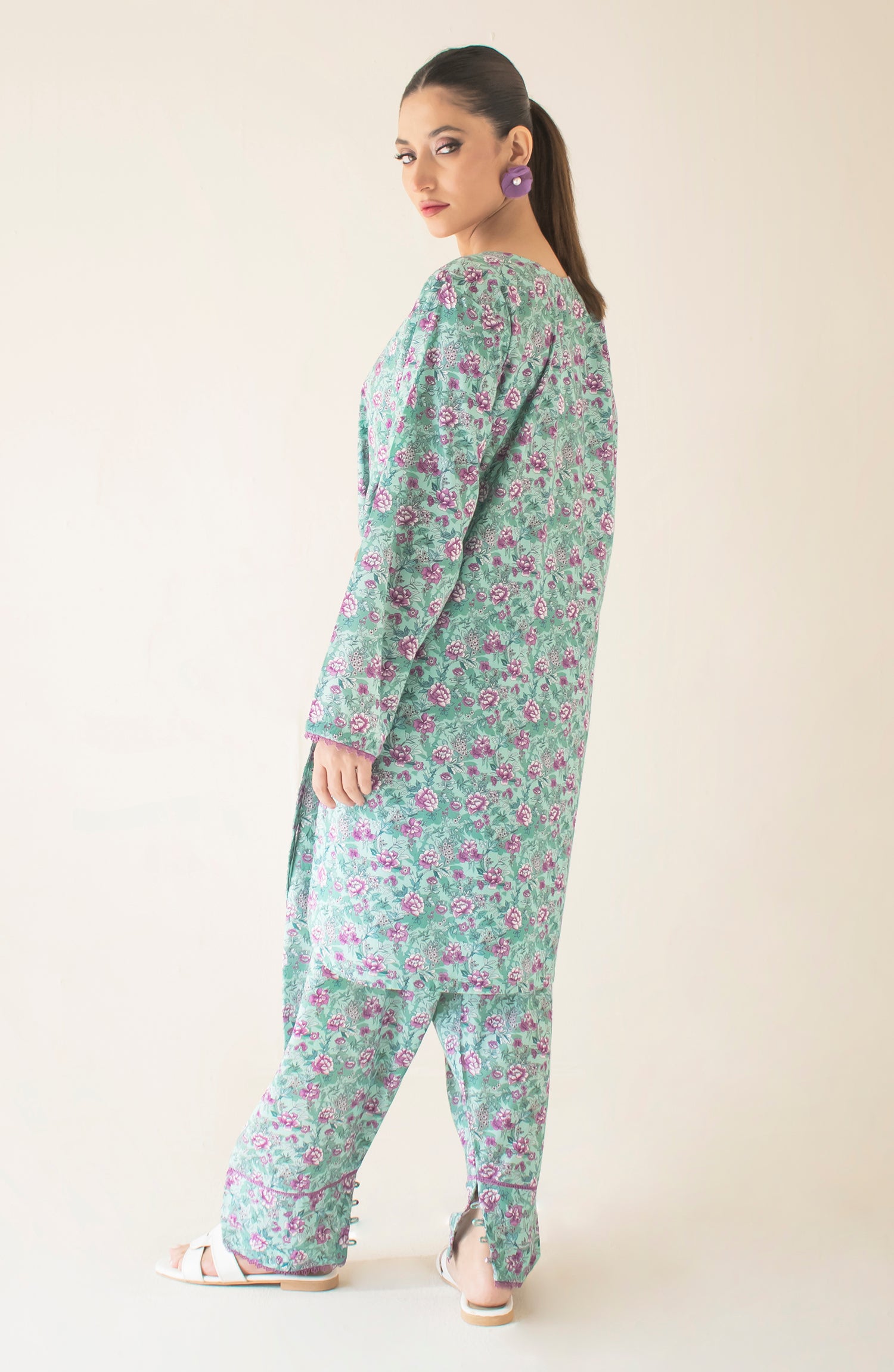 READY TO WEAR Printed Shirt & Pant - 2 Piece (COORDSET) - WRCV24S-2039