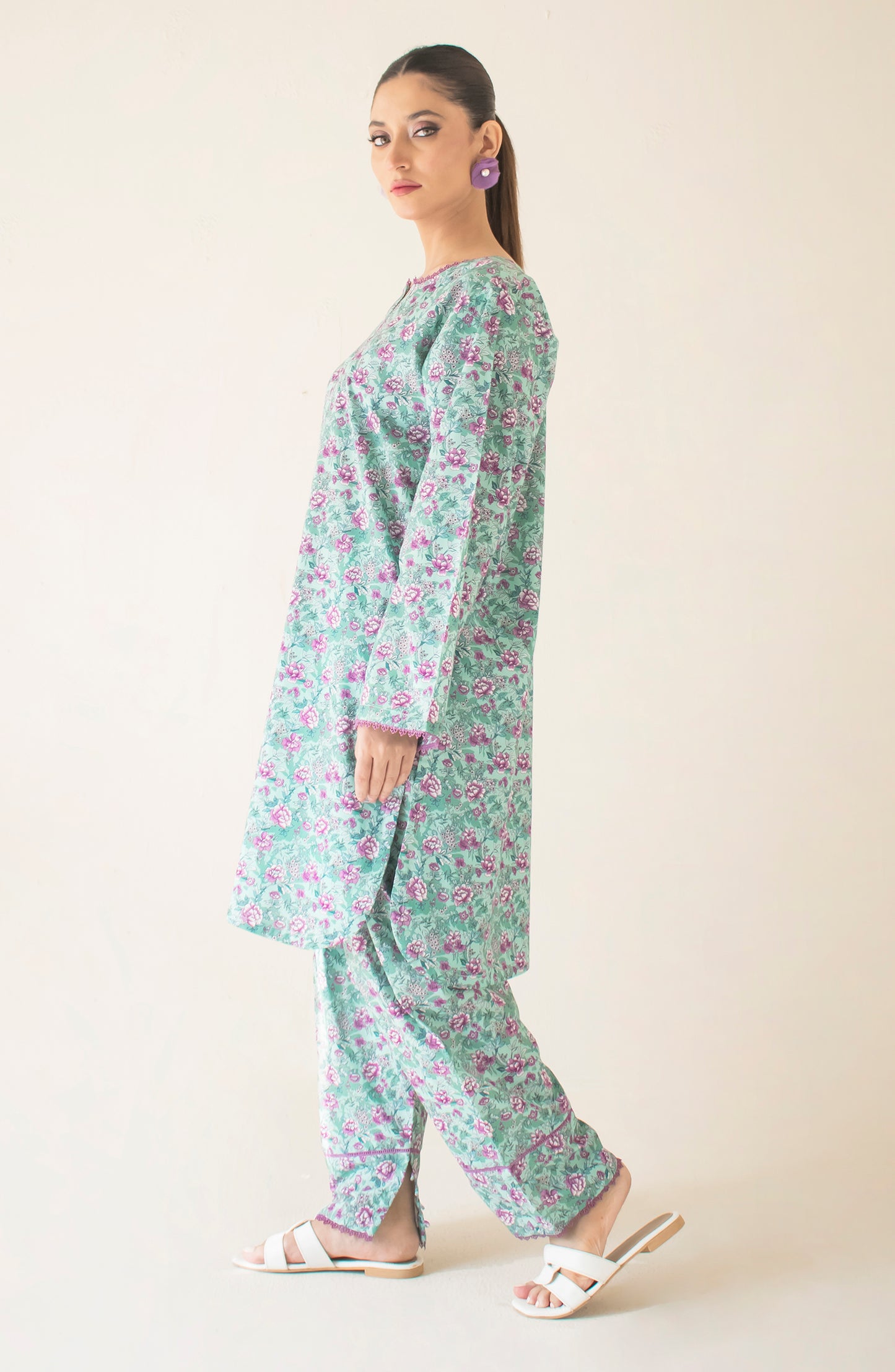 READY TO WEAR Printed Shirt & Pant - 2 Piece (COORDSET) - WRCV24S-2039