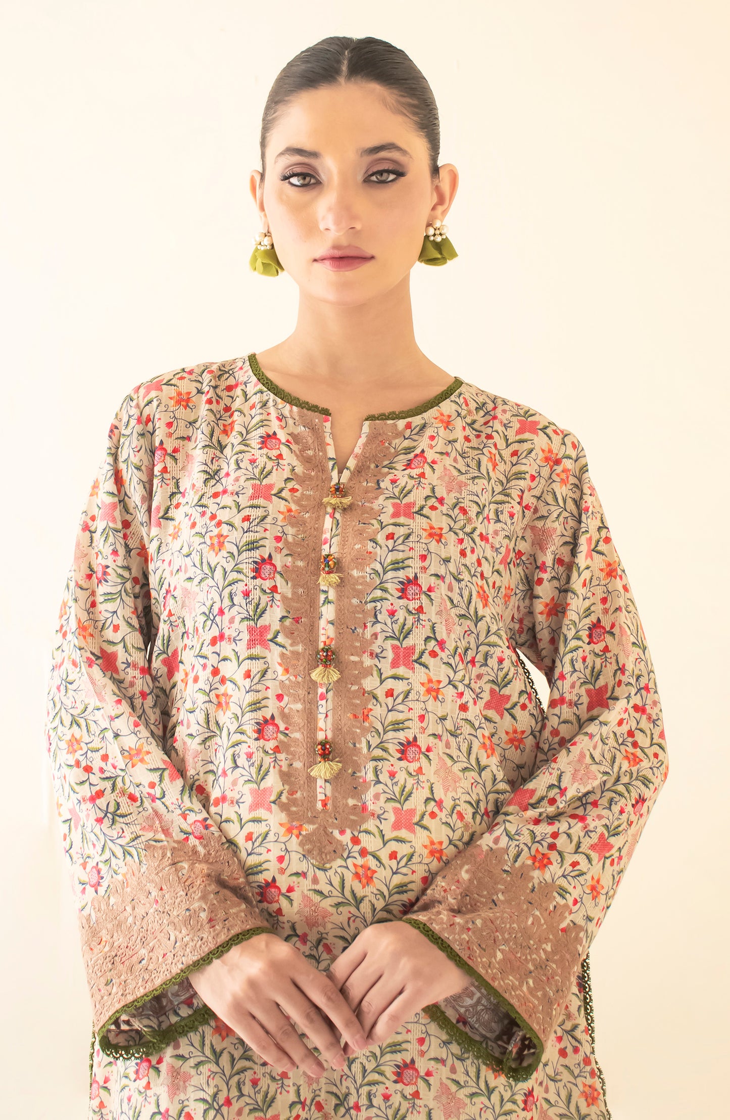 Stitched Luxury Premium Embroidered Shirt (1PC) - WRFC24S-1006