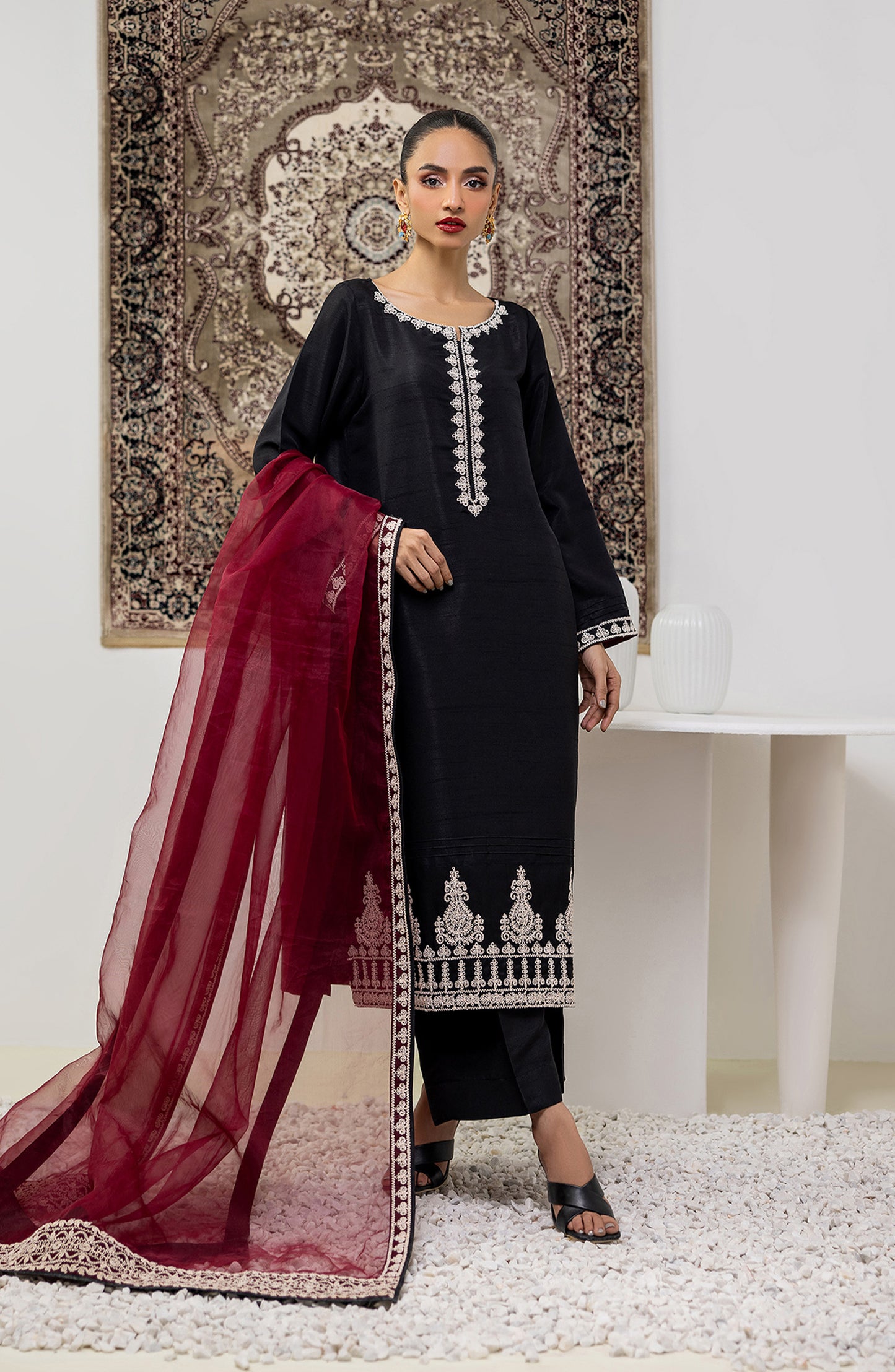 Stitched Formal Shirt Dupatta & Pant - 3 Piece - WRFR23W-3003