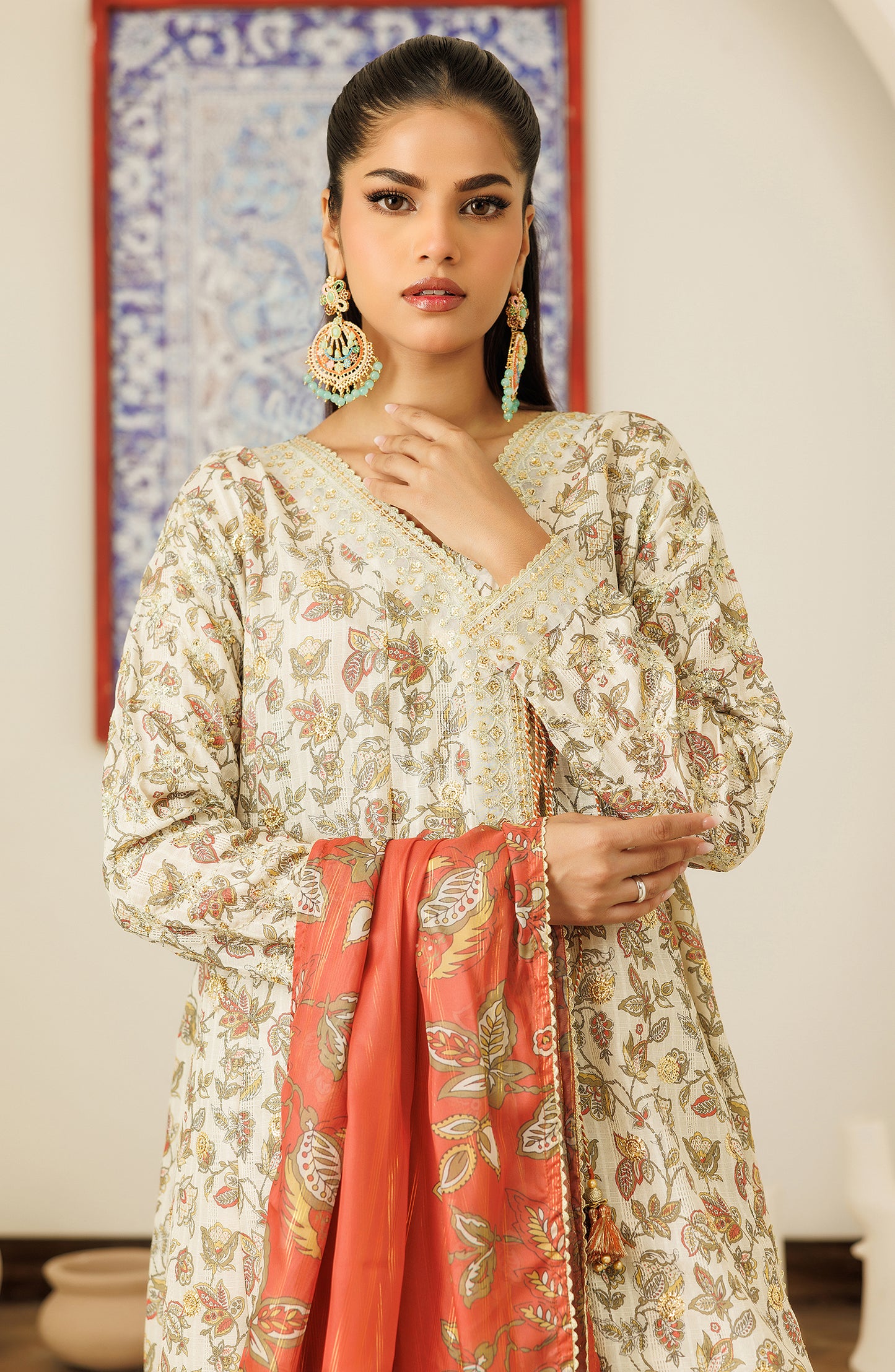 Unstitched Shirt Dupatta & Pant 3 Piece-WRFZ24S-3001