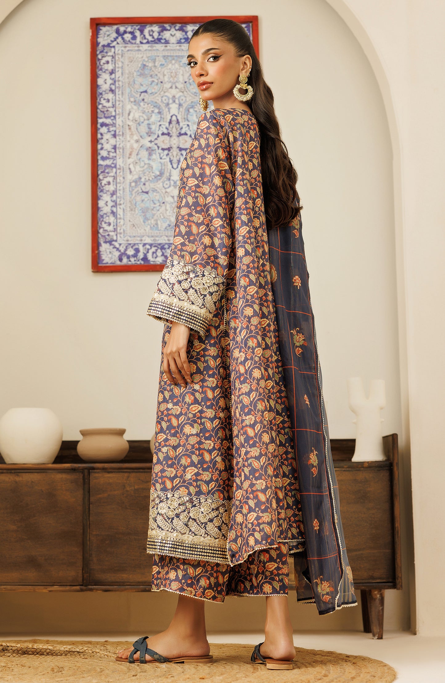 Stitched Luxury Festive Formal Shirt Dupatta & Pant - 3 Piece - WRFZ24S-3003