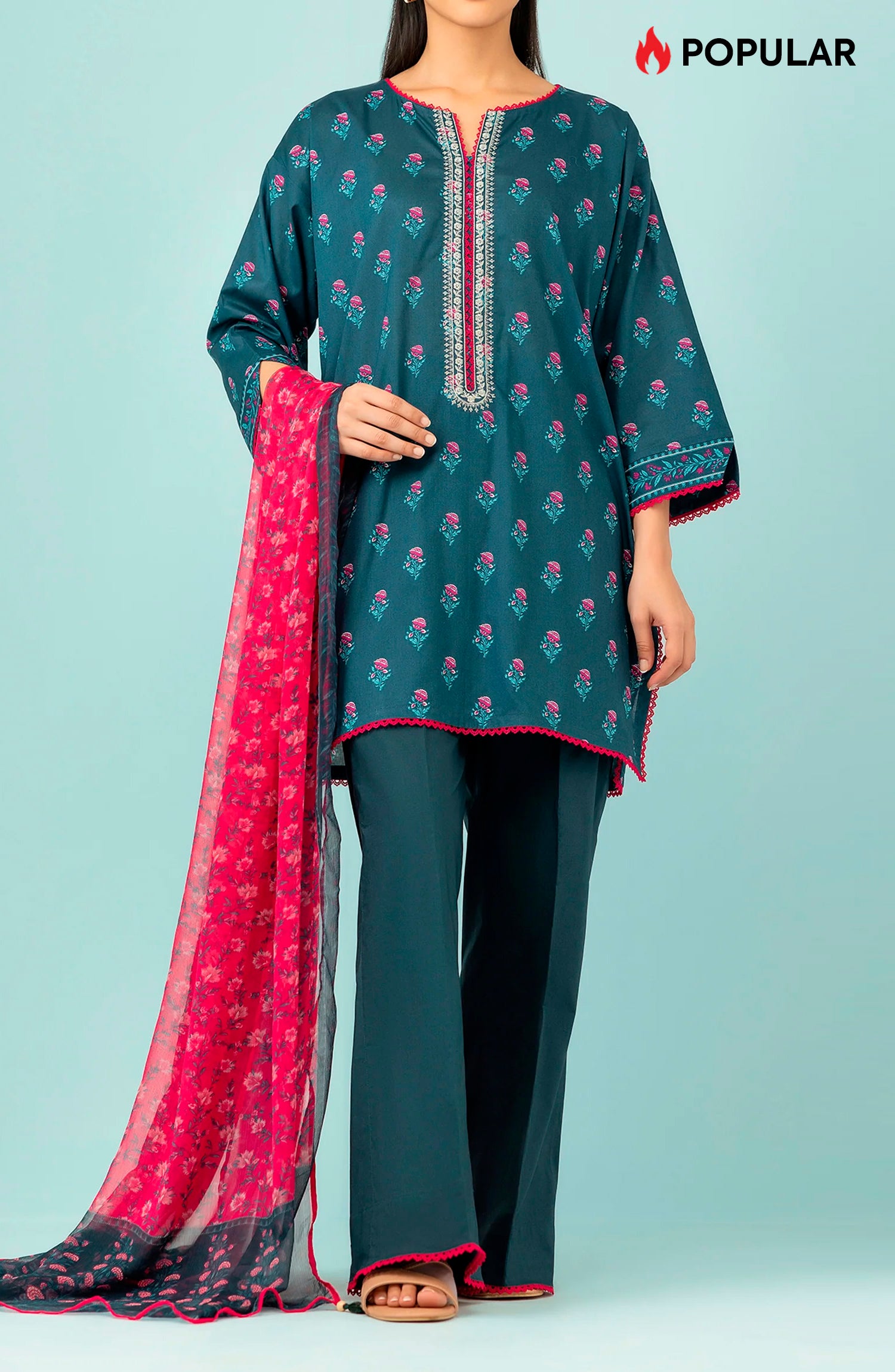 Unstitched | 3 Piece | Embroidered Lawn | OTL-24-108