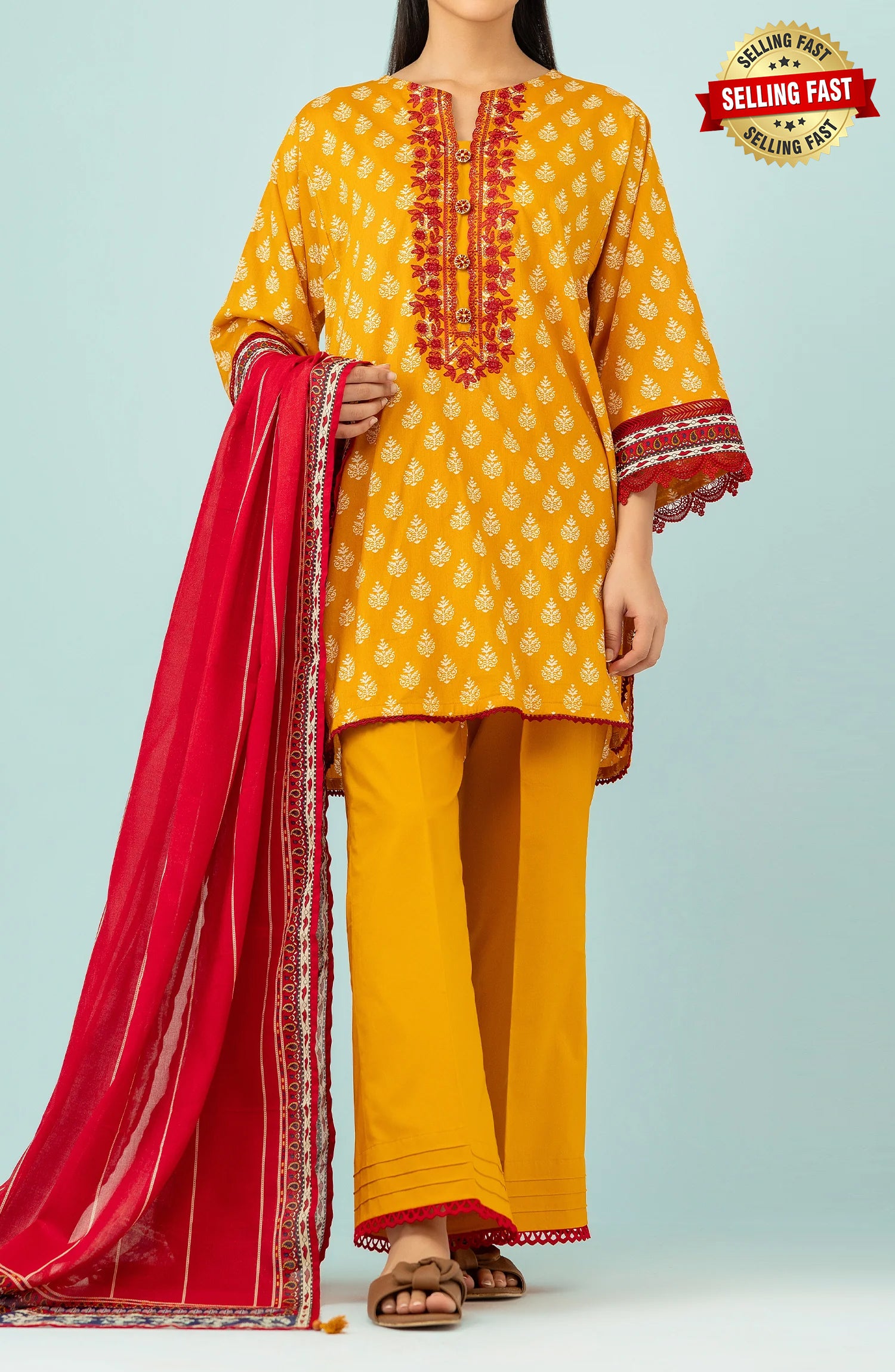 Unstitched | 3 Piece | Embroidered Lawn | OTL-24-126