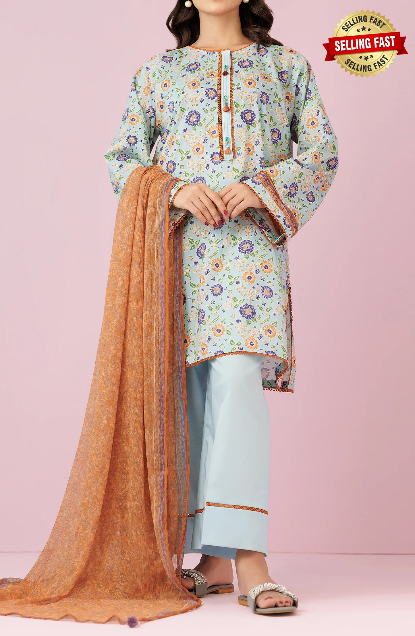 Unstitched | 3 Piece | Printed Lawn | OTL-24-297