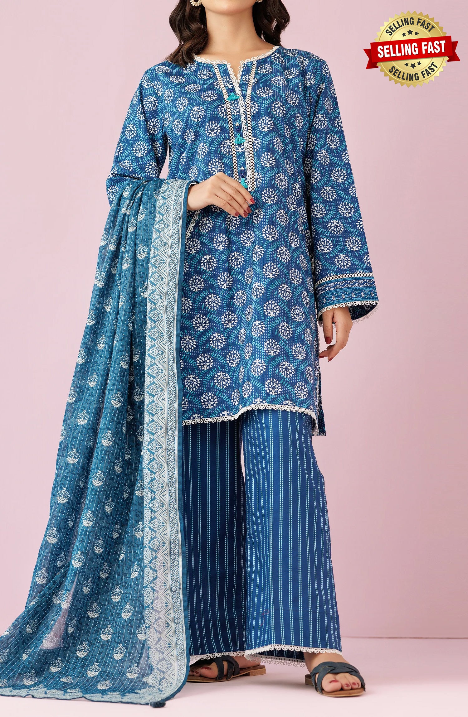 Unstitched | 3 Piece | Printed Lawn | OTL-24-374