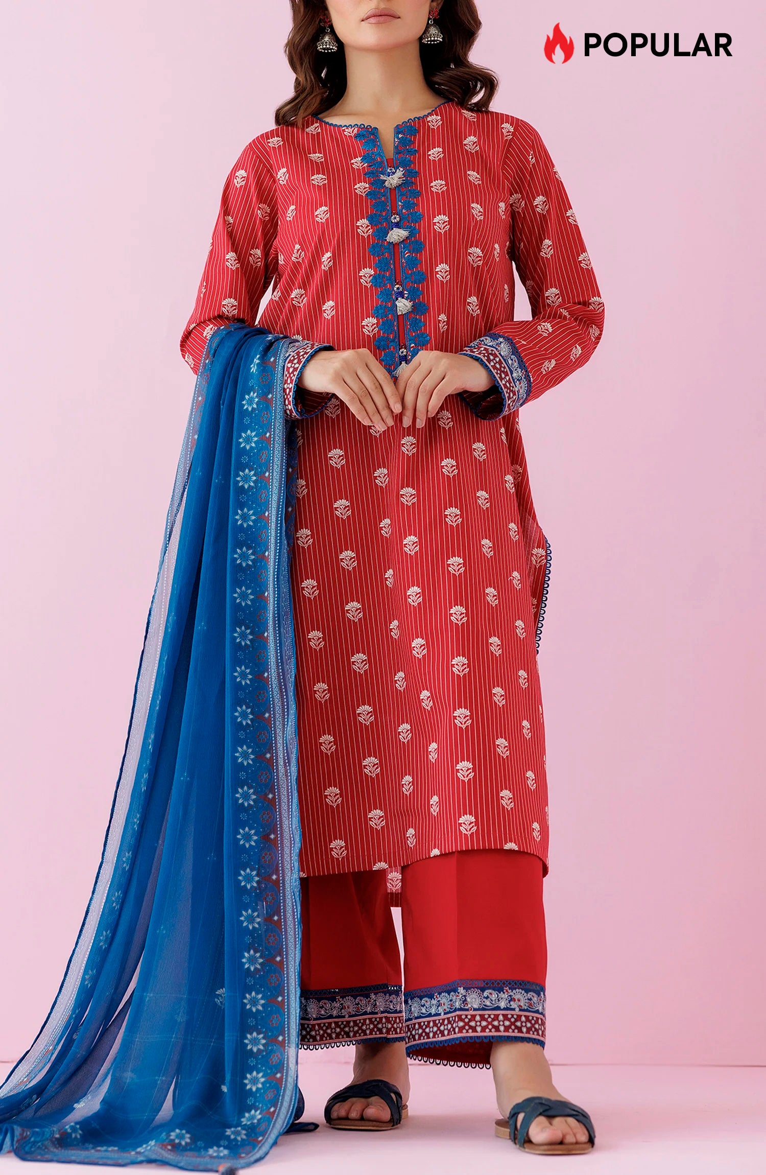 Unstitched | 3 Piece | Embroidered Lawn | OTL-24-459