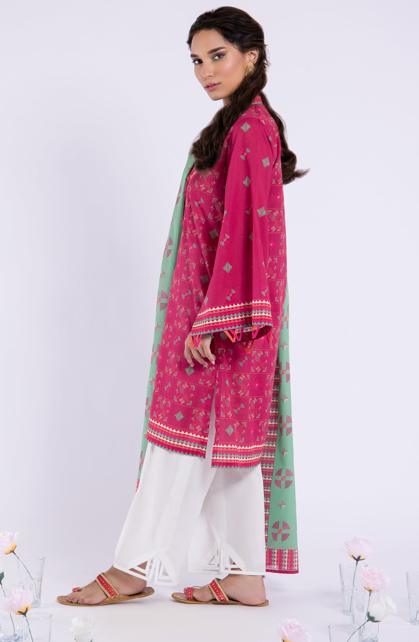 NRDS-22-015/S MAGENTA LAWN  READY TO WEAR SHIRT DUPATTA