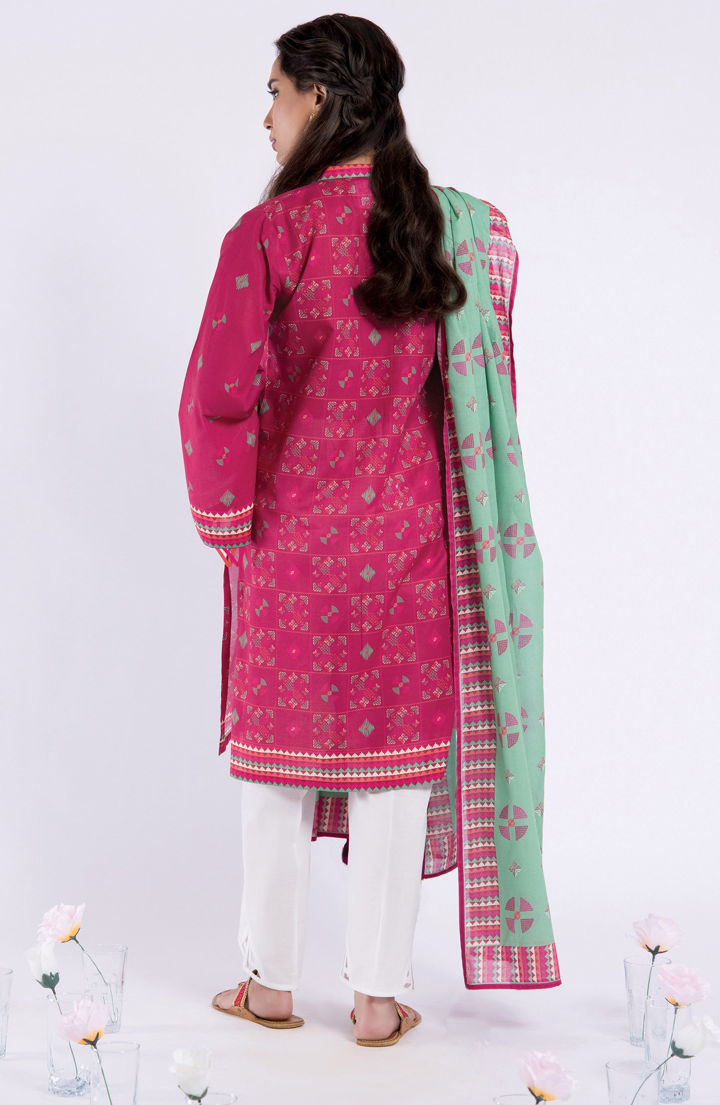 NRDS-22-015/S MAGENTA LAWN  READY TO WEAR SHIRT DUPATTA