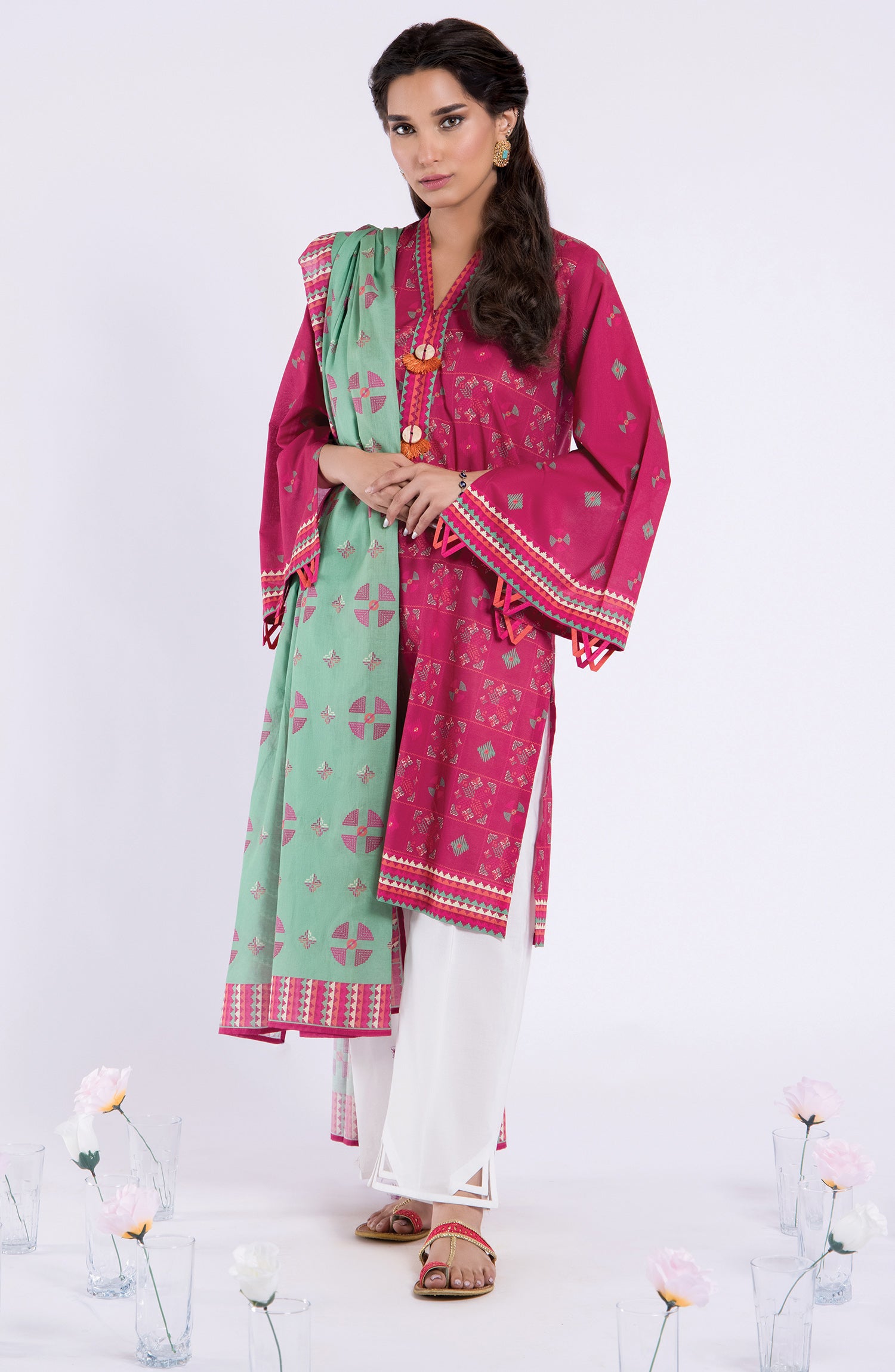 NRDS-22-015/S MAGENTA LAWN  READY TO WEAR SHIRT DUPATTA