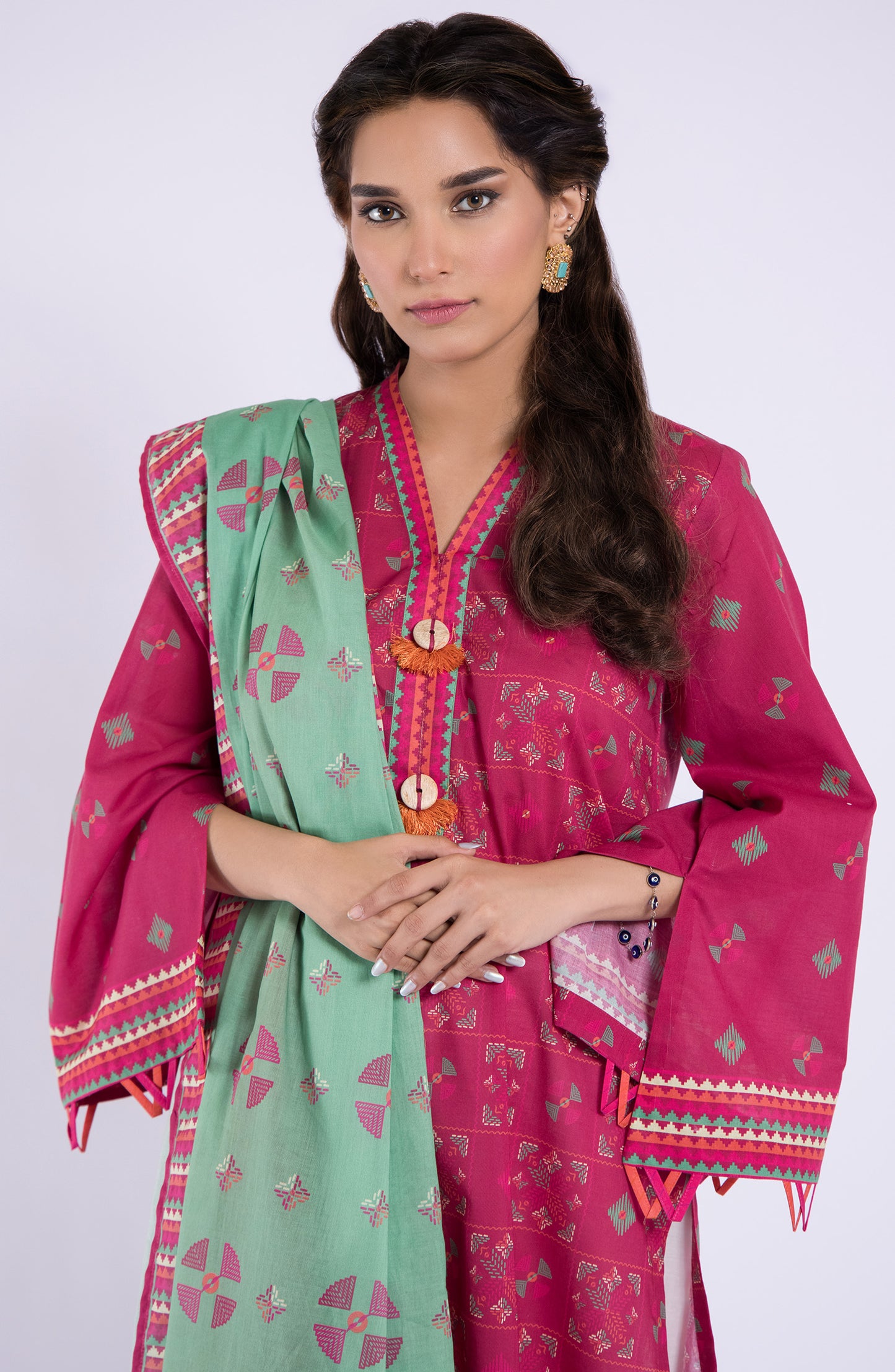 NRDS-22-015/S MAGENTA LAWN  READY TO WEAR SHIRT DUPATTA