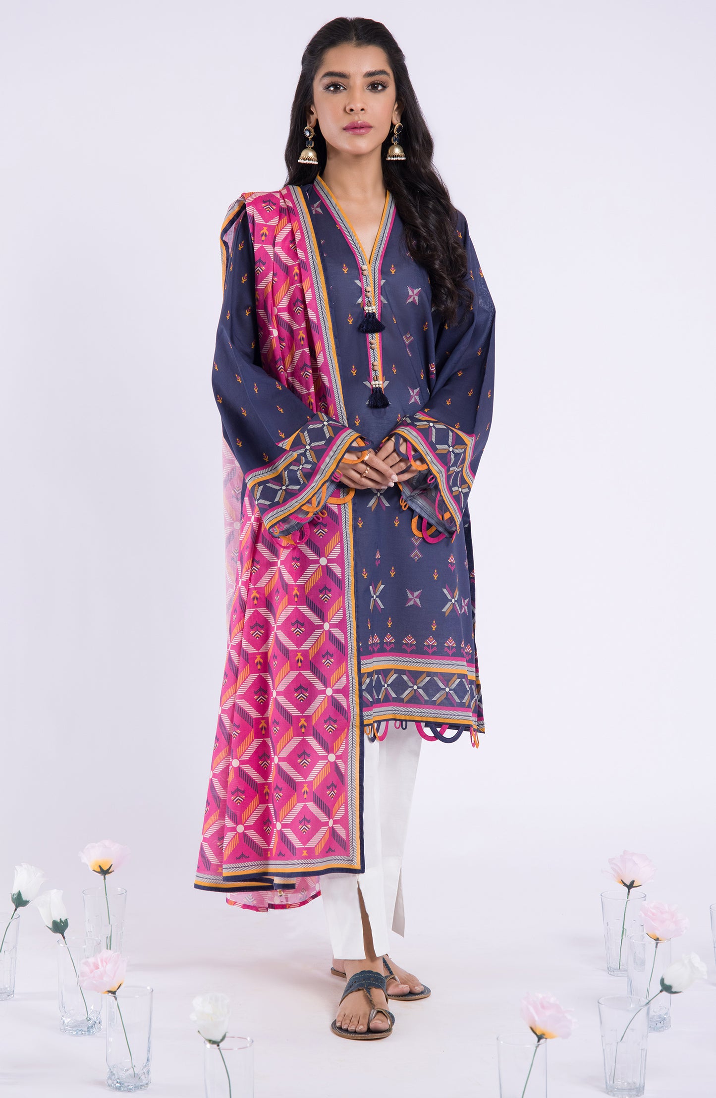 NRDS-22-013/S BLUE LAWN  READY TO WEAR SHIRT DUPATTA