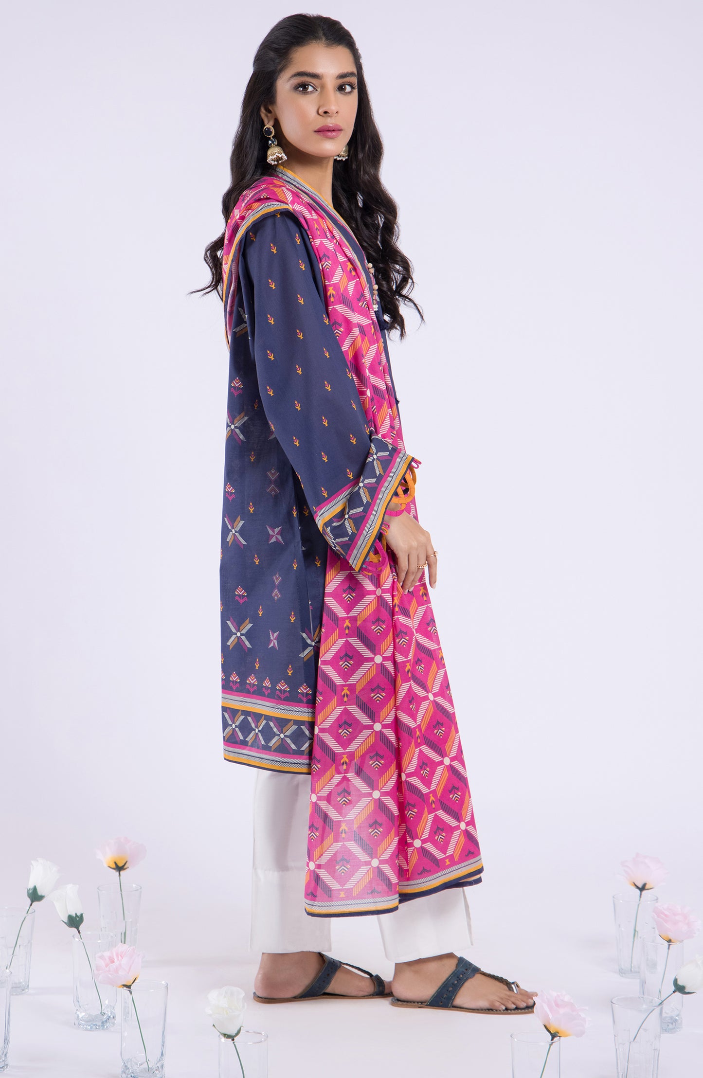 NRDS-22-013/S BLUE LAWN  READY TO WEAR SHIRT DUPATTA