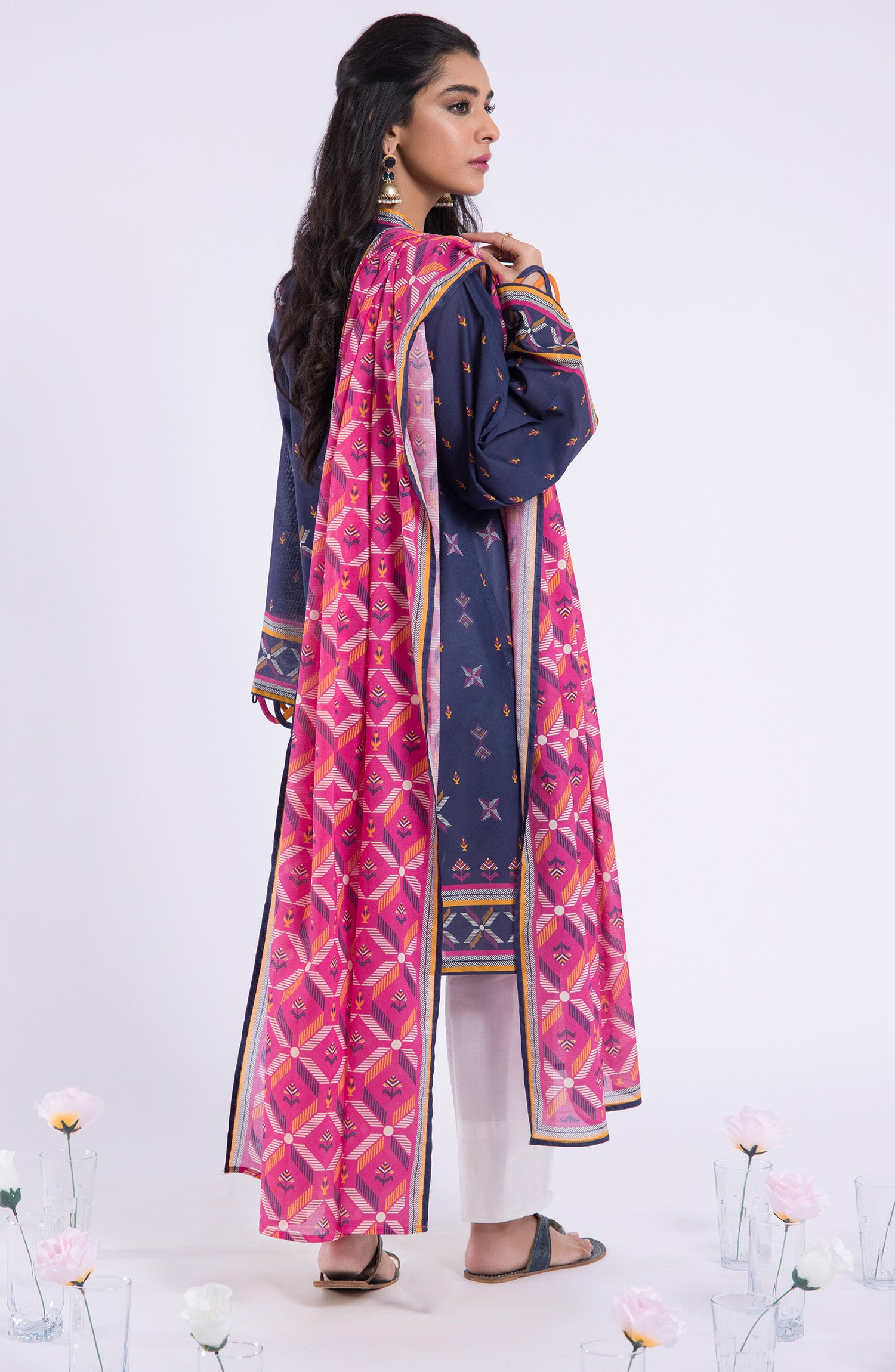 NRDS-22-013/S BLUE LAWN  READY TO WEAR SHIRT DUPATTA