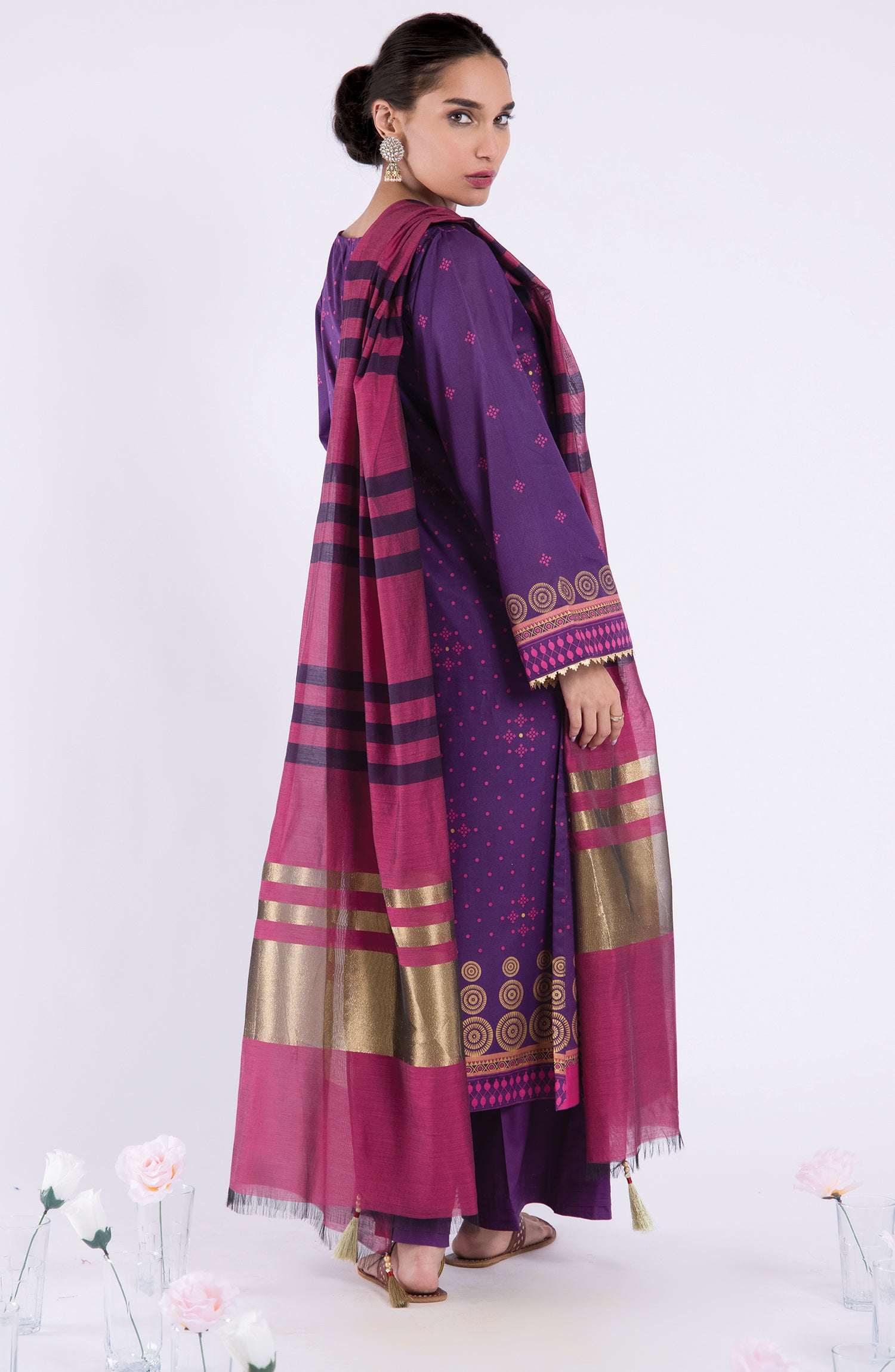 OTL-22-060/S PURPLE LAWN  READY TO WEAR SHIRT DUPATTA PANTS