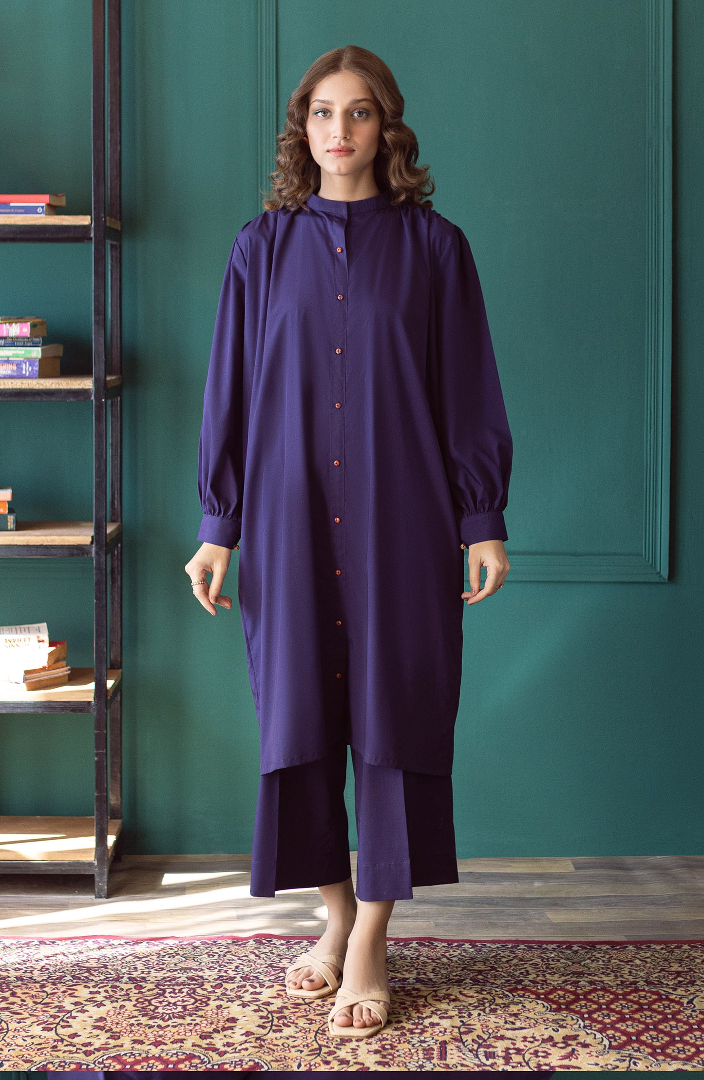  NW-MS-PL-23-005 PURPLE  VISCOSE  READY TO WEAR SHIRT PANTS