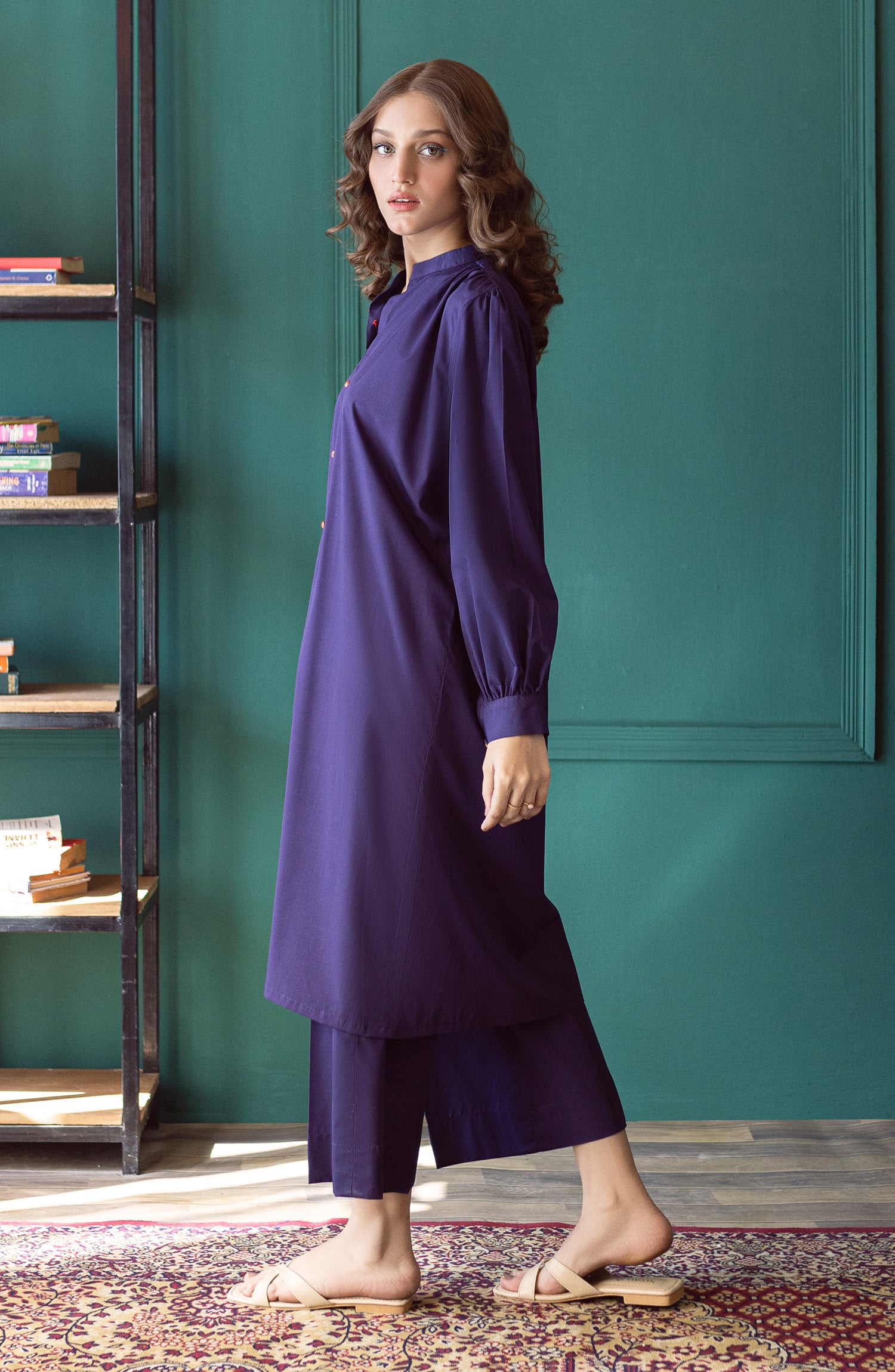  NW-MS-PL-23-005 PURPLE  VISCOSE  READY TO WEAR SHIRT PANTS