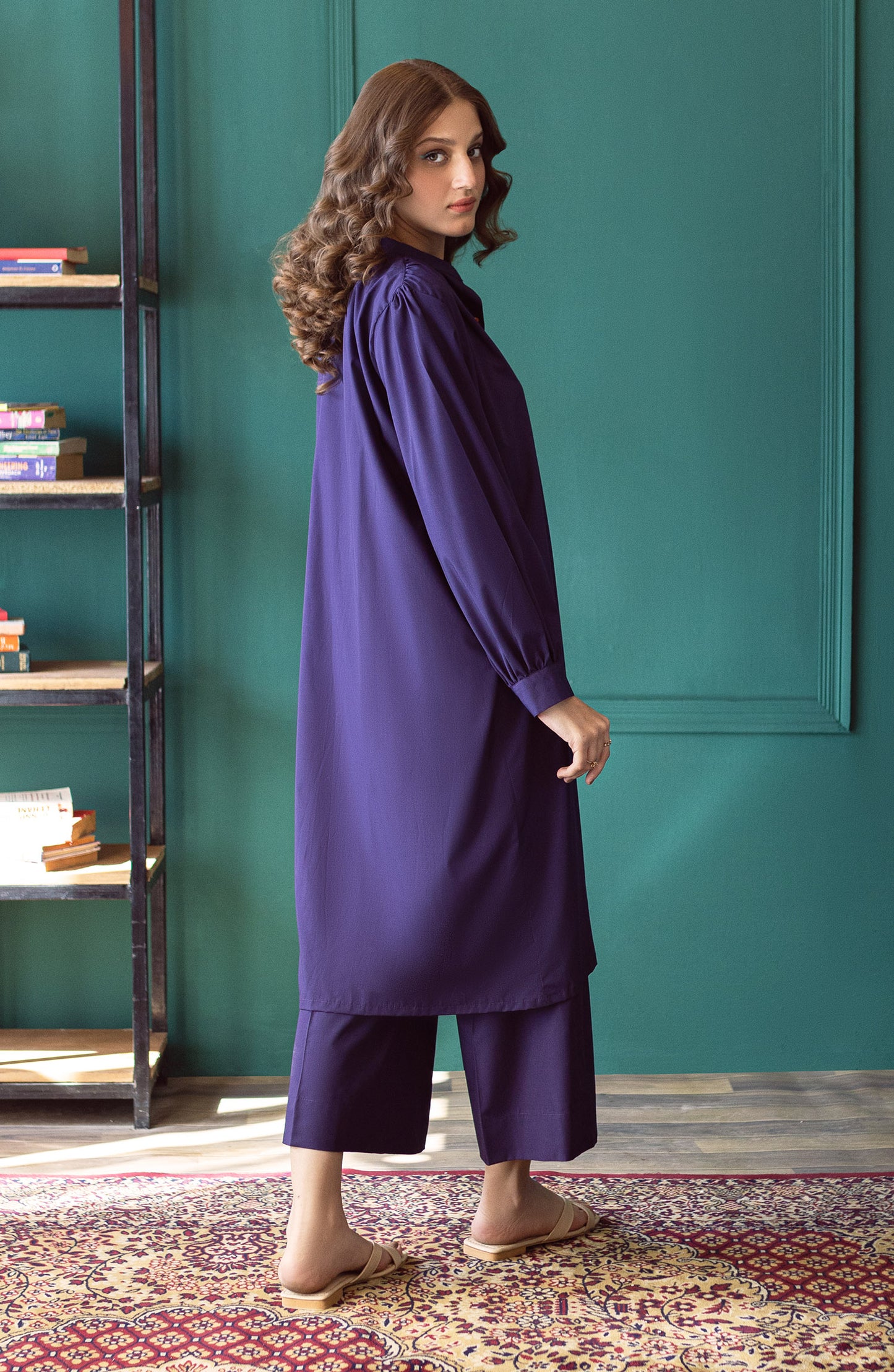  NW-MS-PL-23-005 PURPLE  VISCOSE  READY TO WEAR SHIRT PANTS