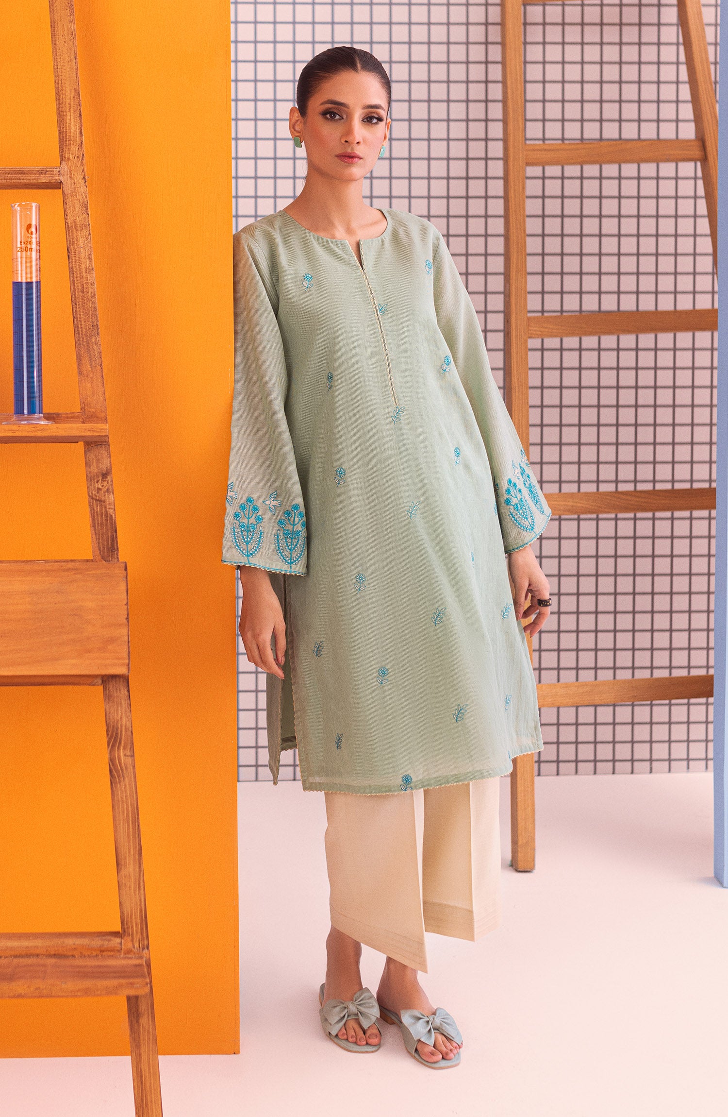 NHC-S-23-002 PISTA KHADDI NET SCSHIRT READY TO WEAR SHIRT