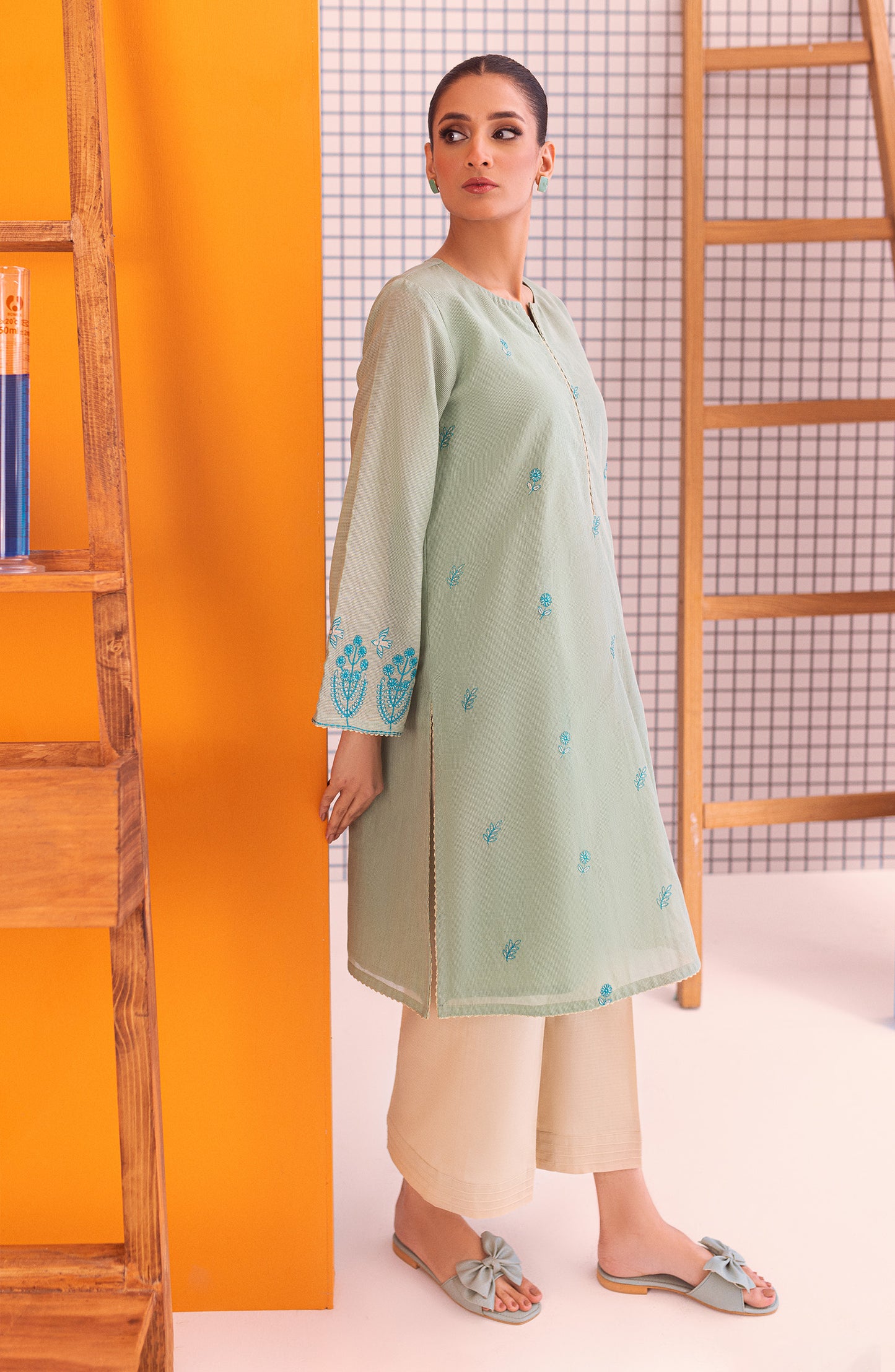 NHC-S-23-002 PISTA KHADDI NET SCSHIRT READY TO WEAR SHIRT