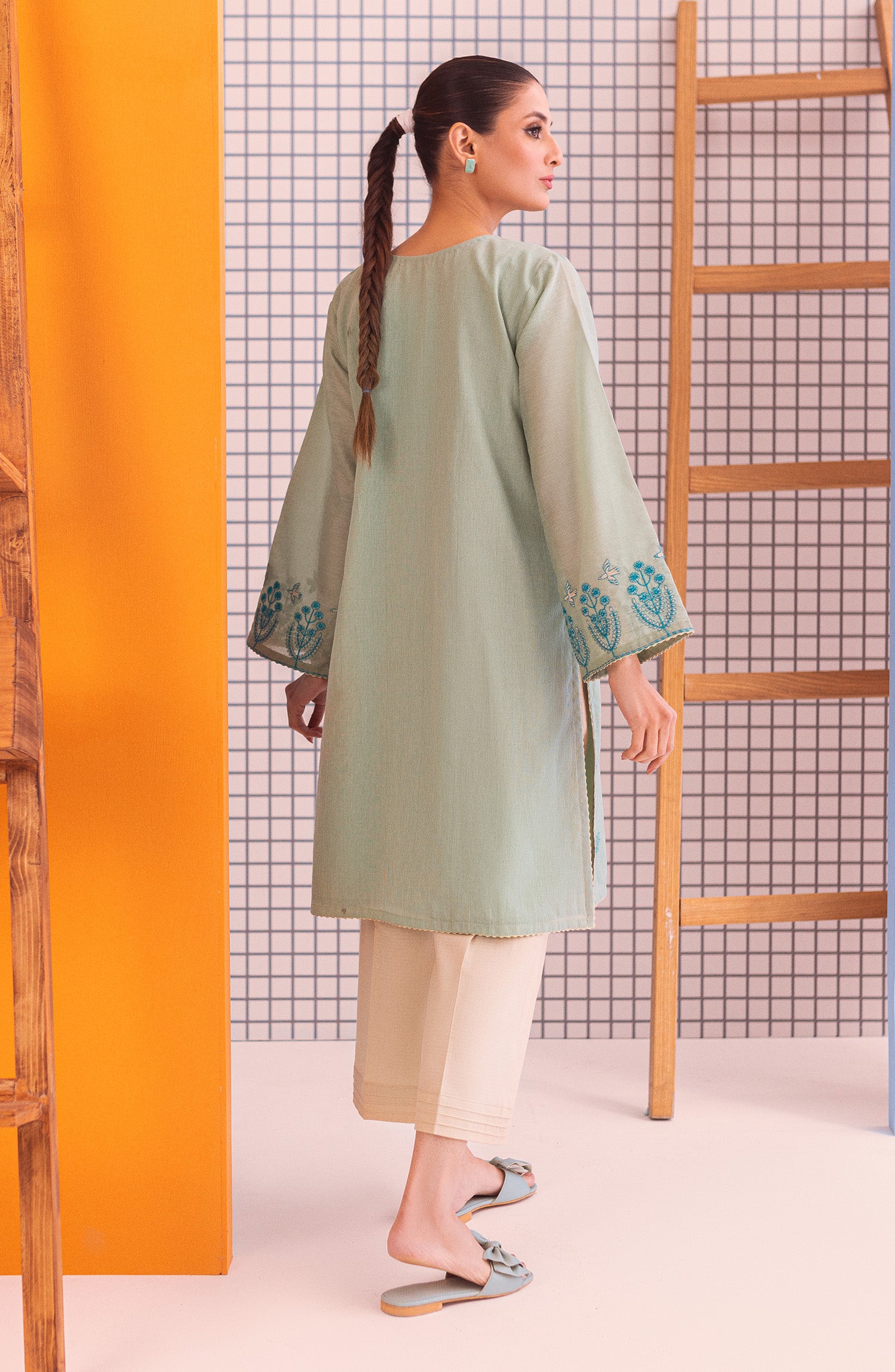 NHC-S-23-002 PISTA KHADDI NET SCSHIRT READY TO WEAR SHIRT