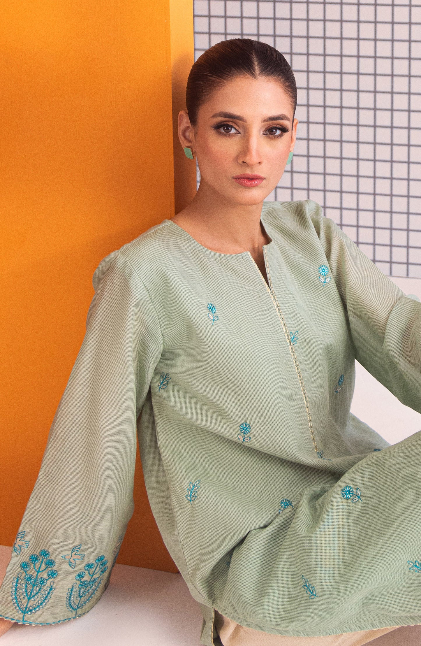 NHC-S-23-002 PISTA KHADDI NET SCSHIRT READY TO WEAR SHIRT