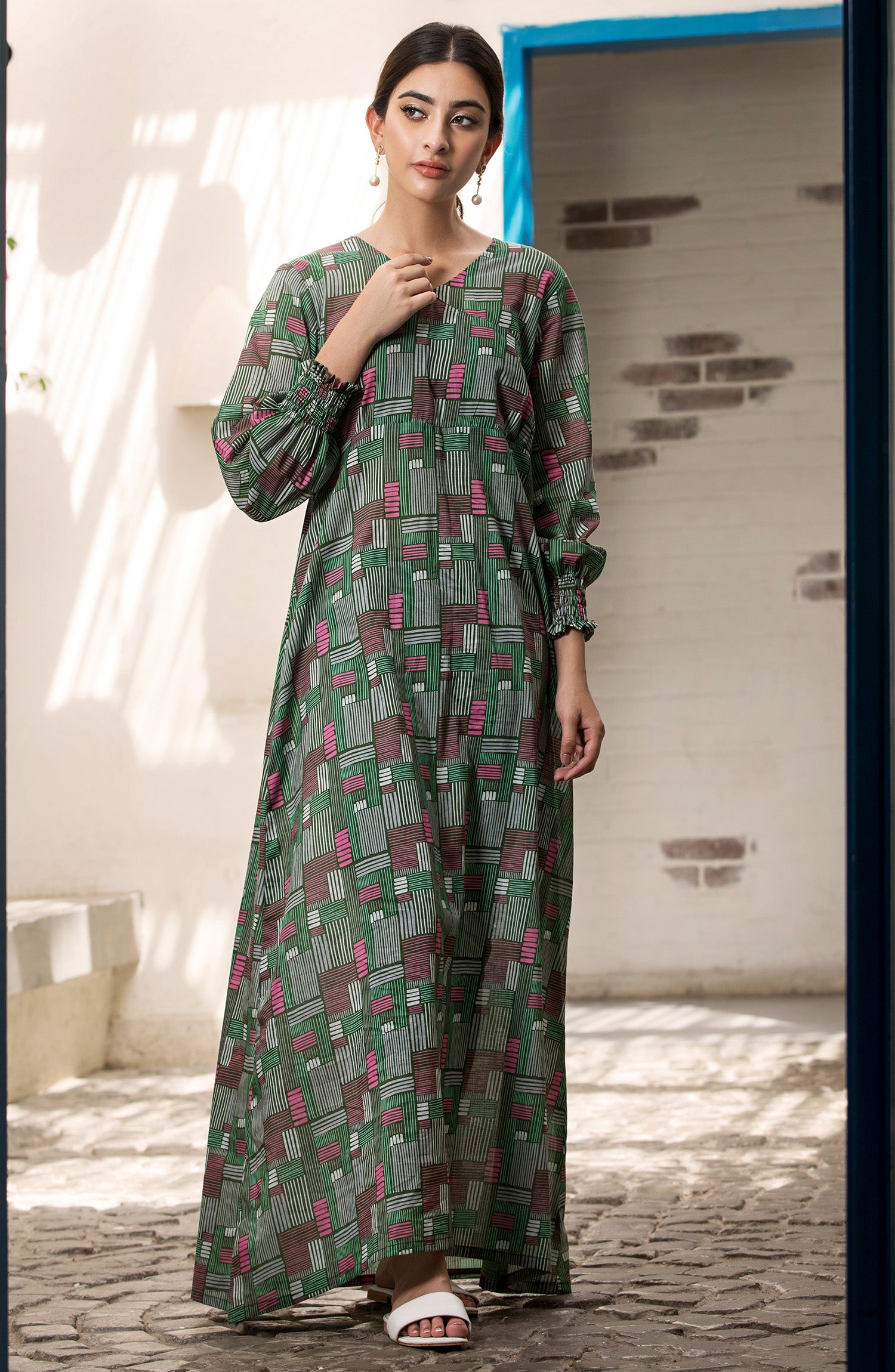 Orient Stitched 1 Piece Printed Lawn Shirt - Hcs-S-22-064/S Green