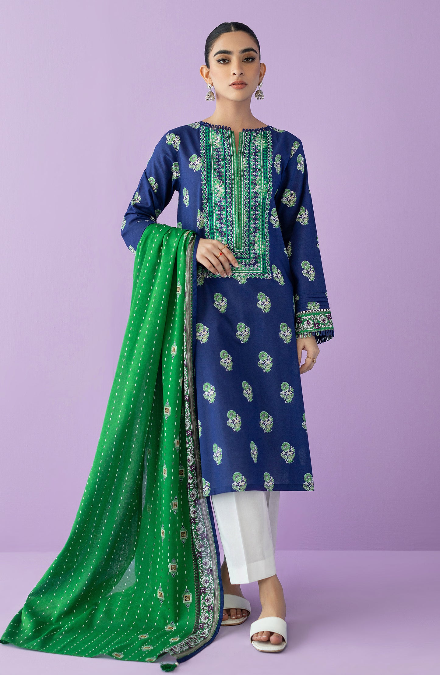 NRDS-23-012/S BLUE LAWN  READY TO WEAR SHIRT DUPATTA