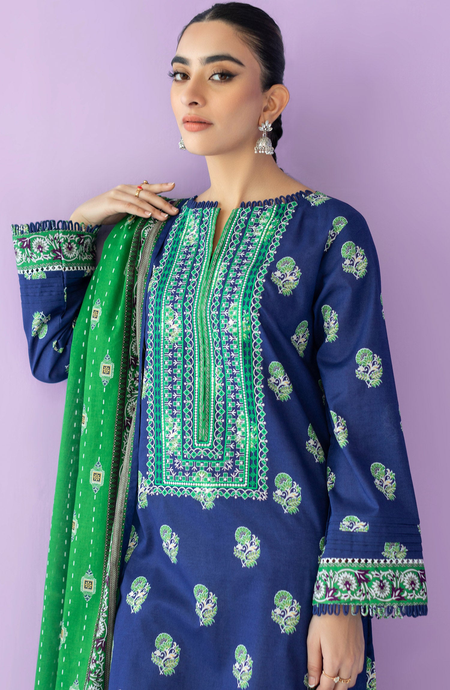 NRDS-23-012/S BLUE LAWN  READY TO WEAR SHIRT DUPATTA