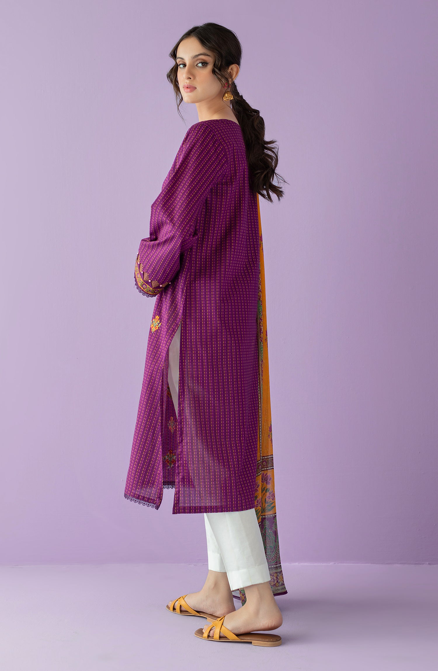 NRDS-23-022/S PURPLE LAWN  READY TO WEAR SHIRT DUPATTA