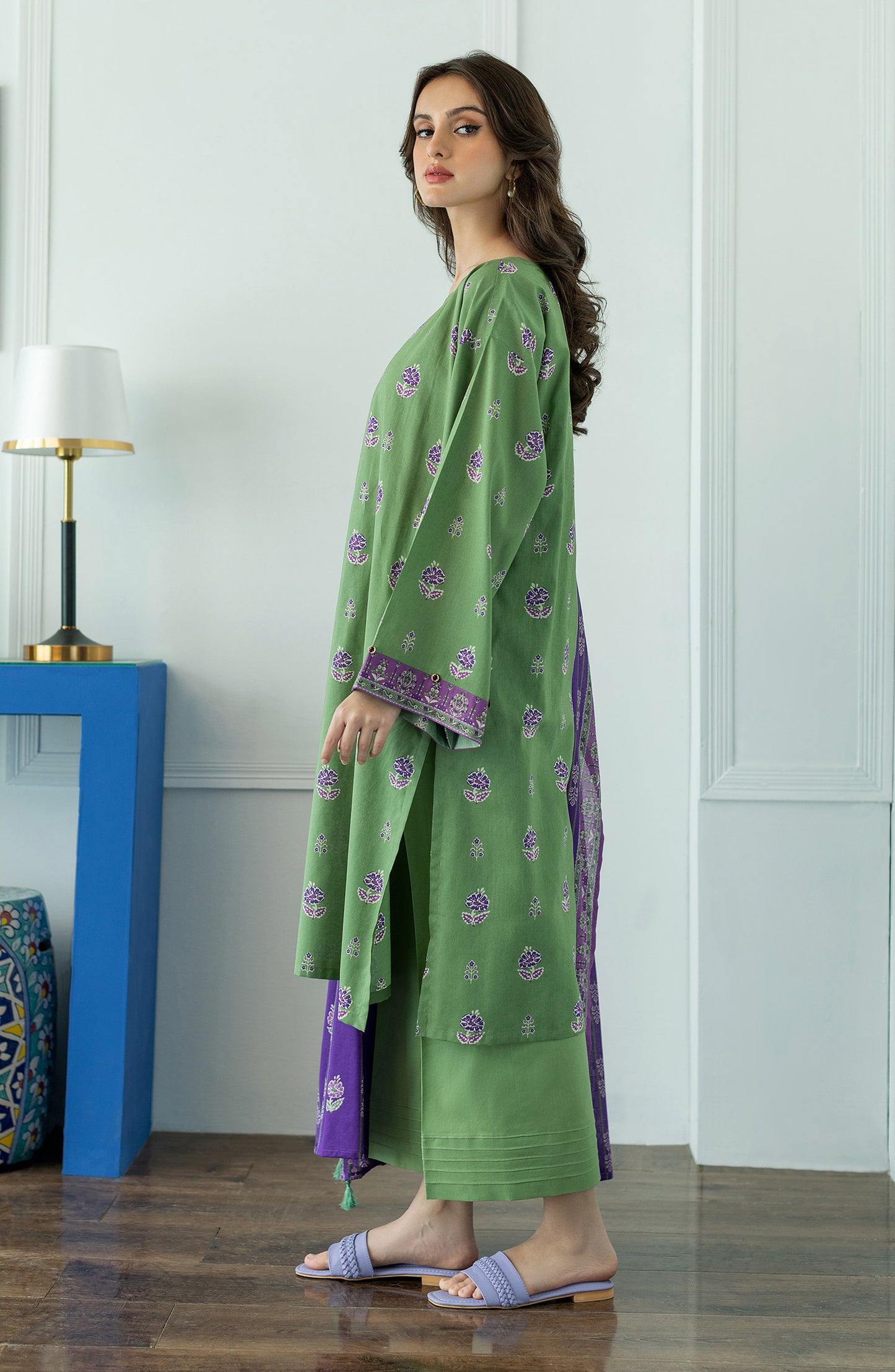 OTL-23-072/S GREEN LAWN  READY TO WEAR SHIRT DUPATTA PANTS