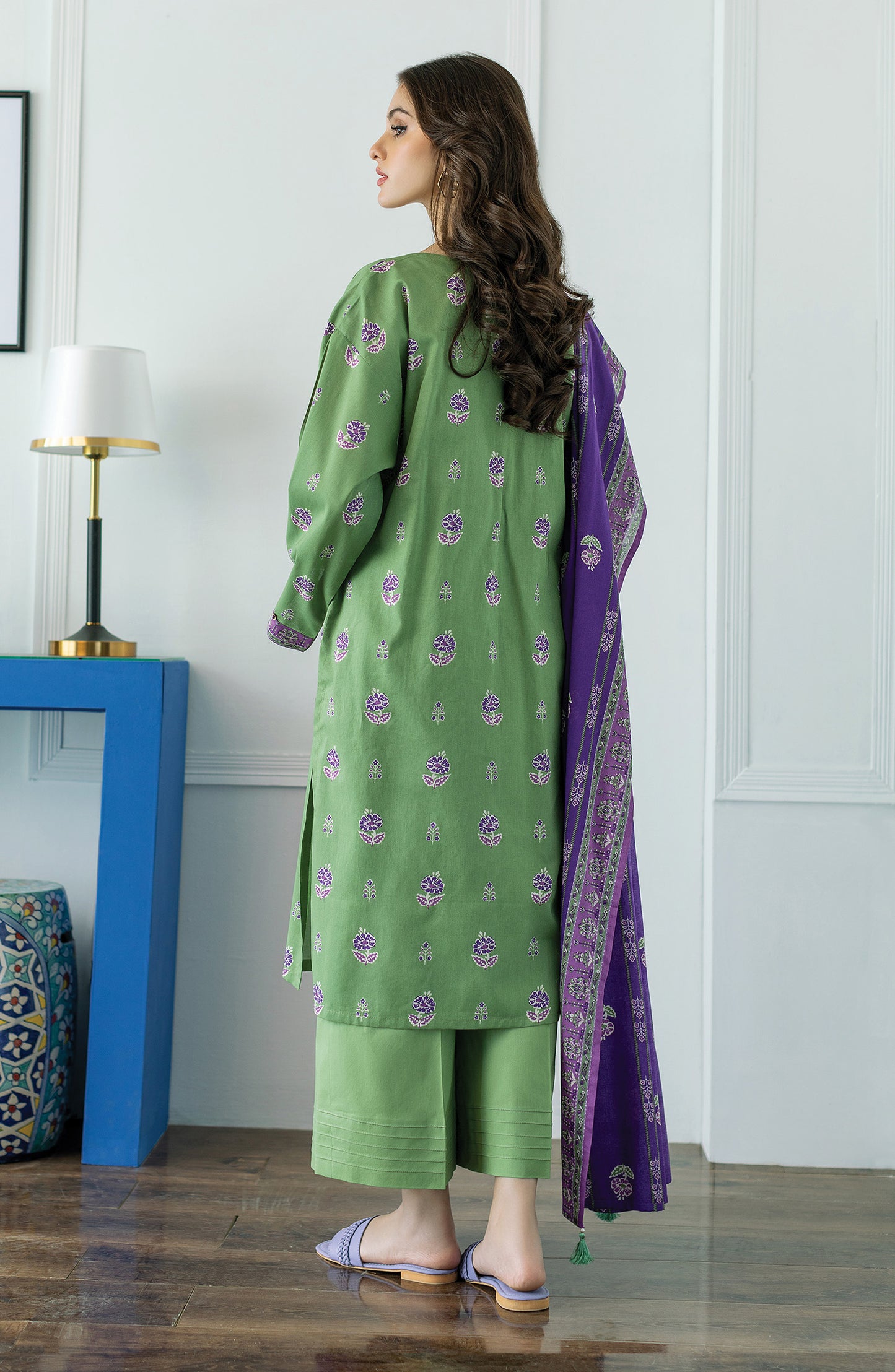 OTL-23-072/S GREEN LAWN  READY TO WEAR SHIRT DUPATTA PANTS